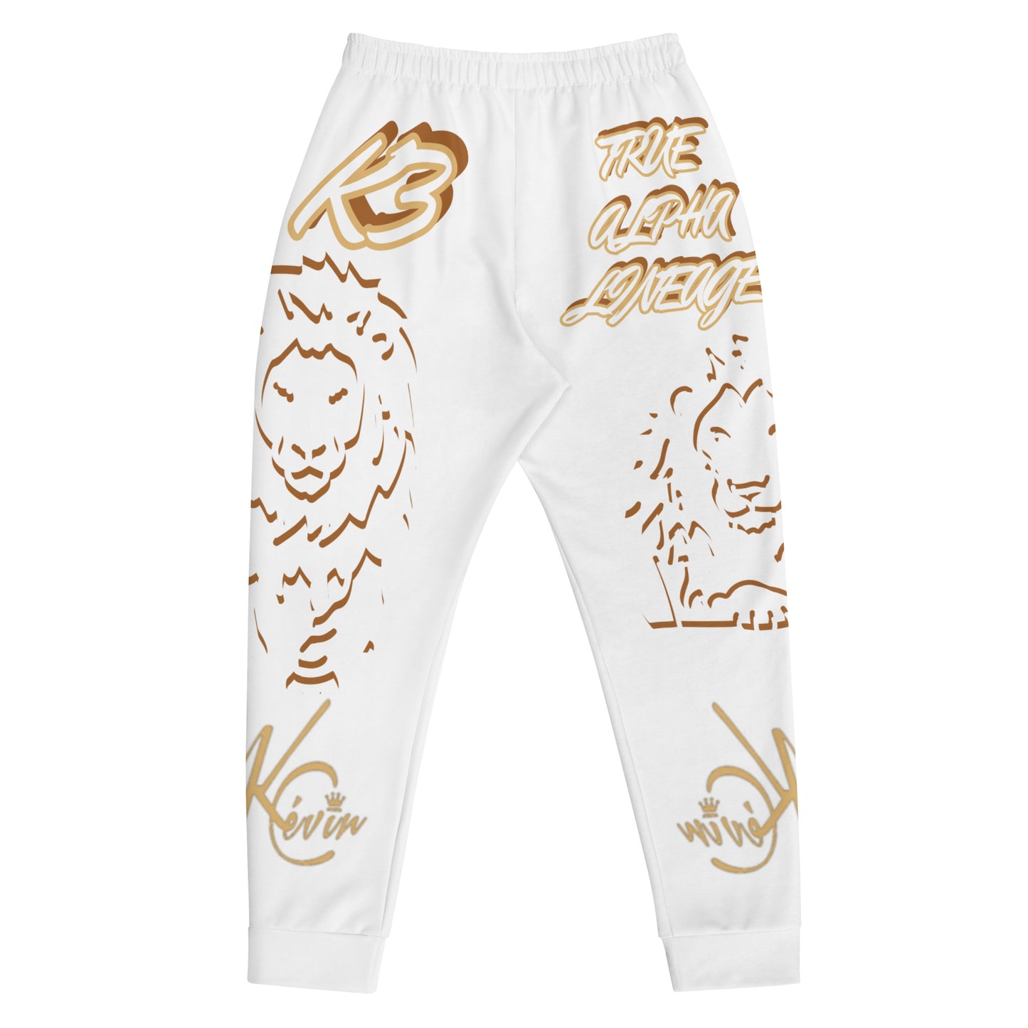 3TG True Alpha (White Gold King Lineage Lion Print) Joggers