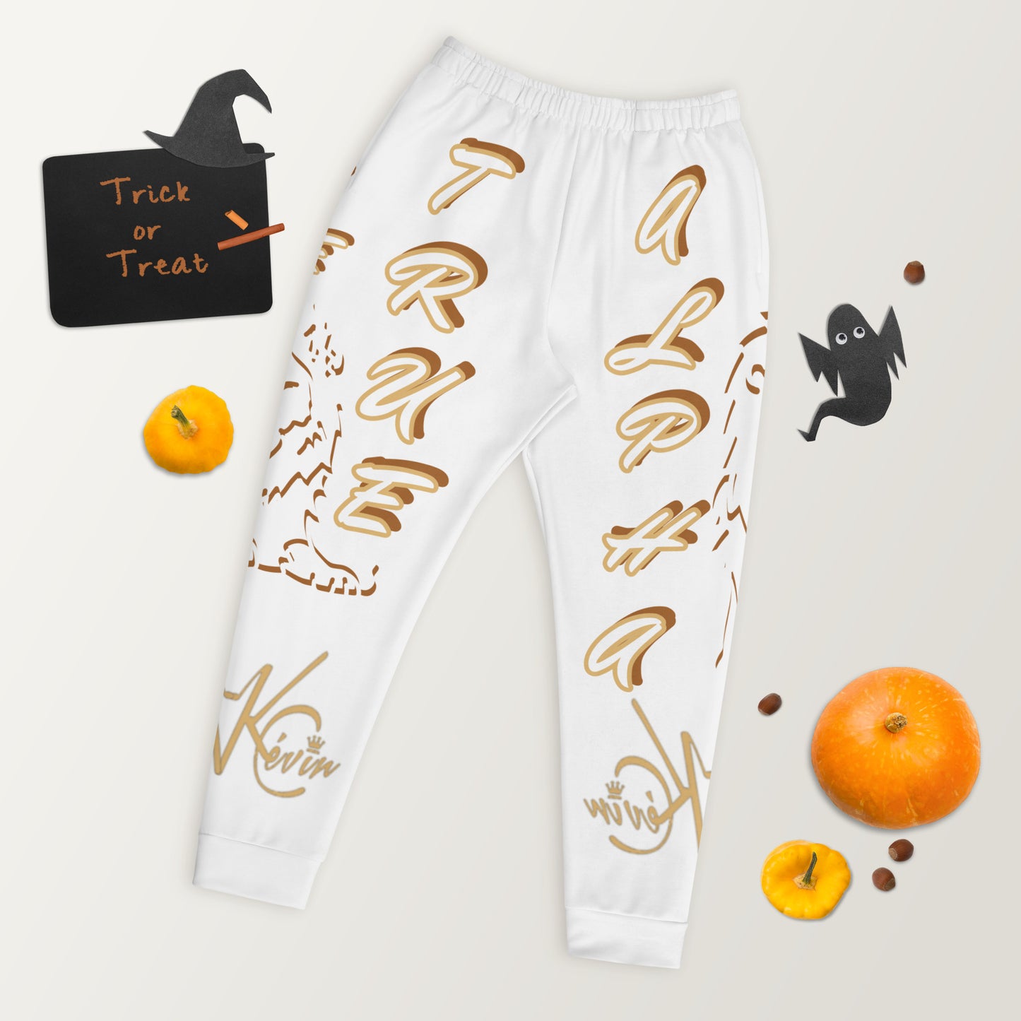 3TG True Alpha (White Gold King Lineage Lion Print) Joggers