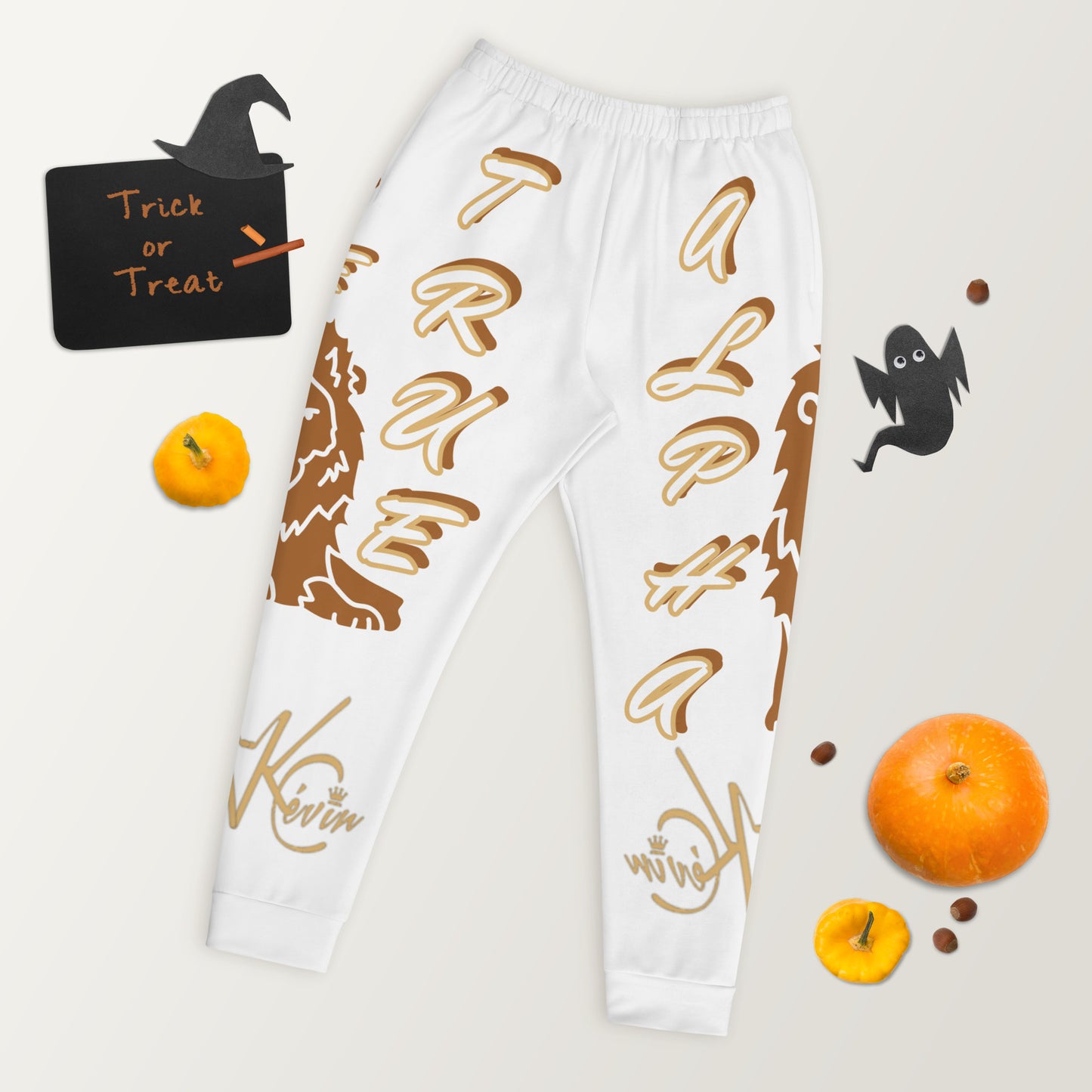 3TG True Alpha (White Gold Reverse King Lineage Lion Print) Joggers