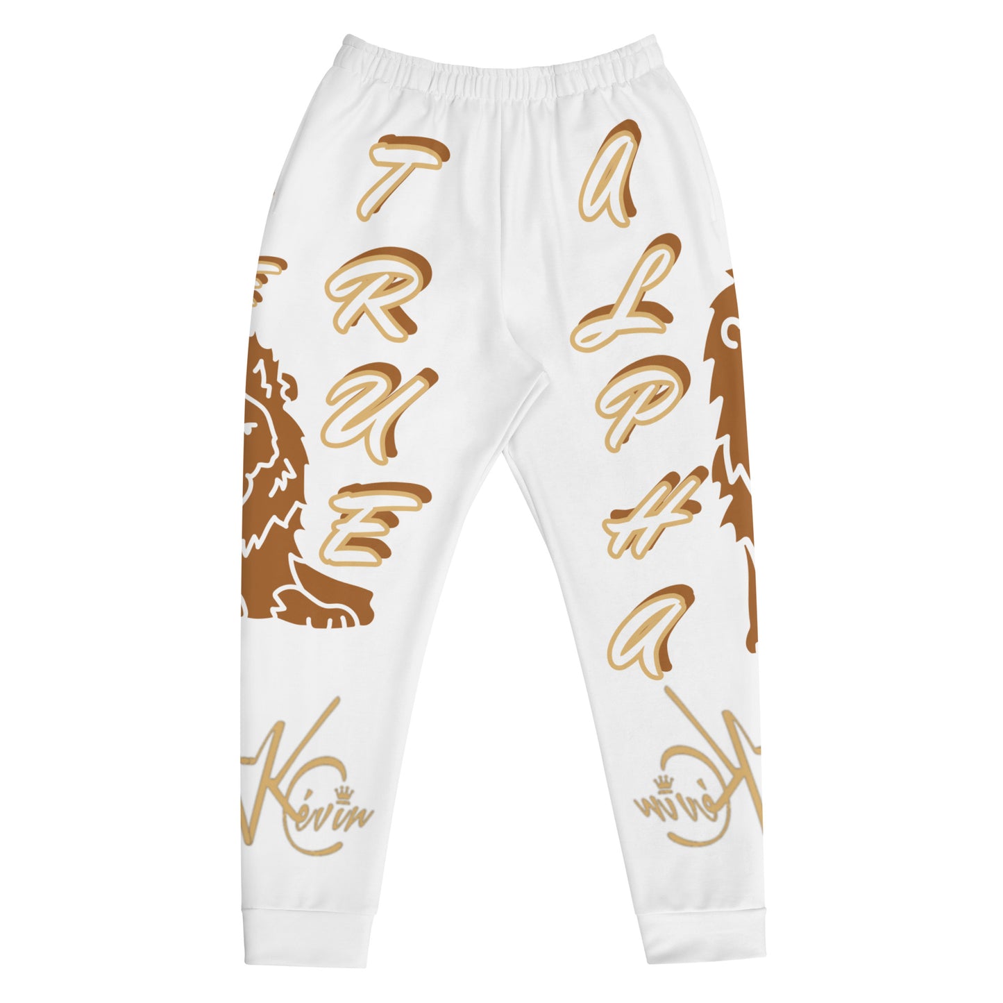 3TG True Alpha (White Gold Reverse King Lineage Lion Print) Joggers