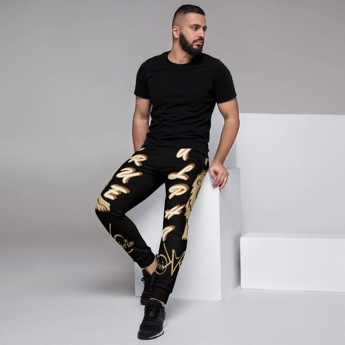 3TG True Alpha (Golden Onyx Color way - King Lineage Lion Print) Joggers