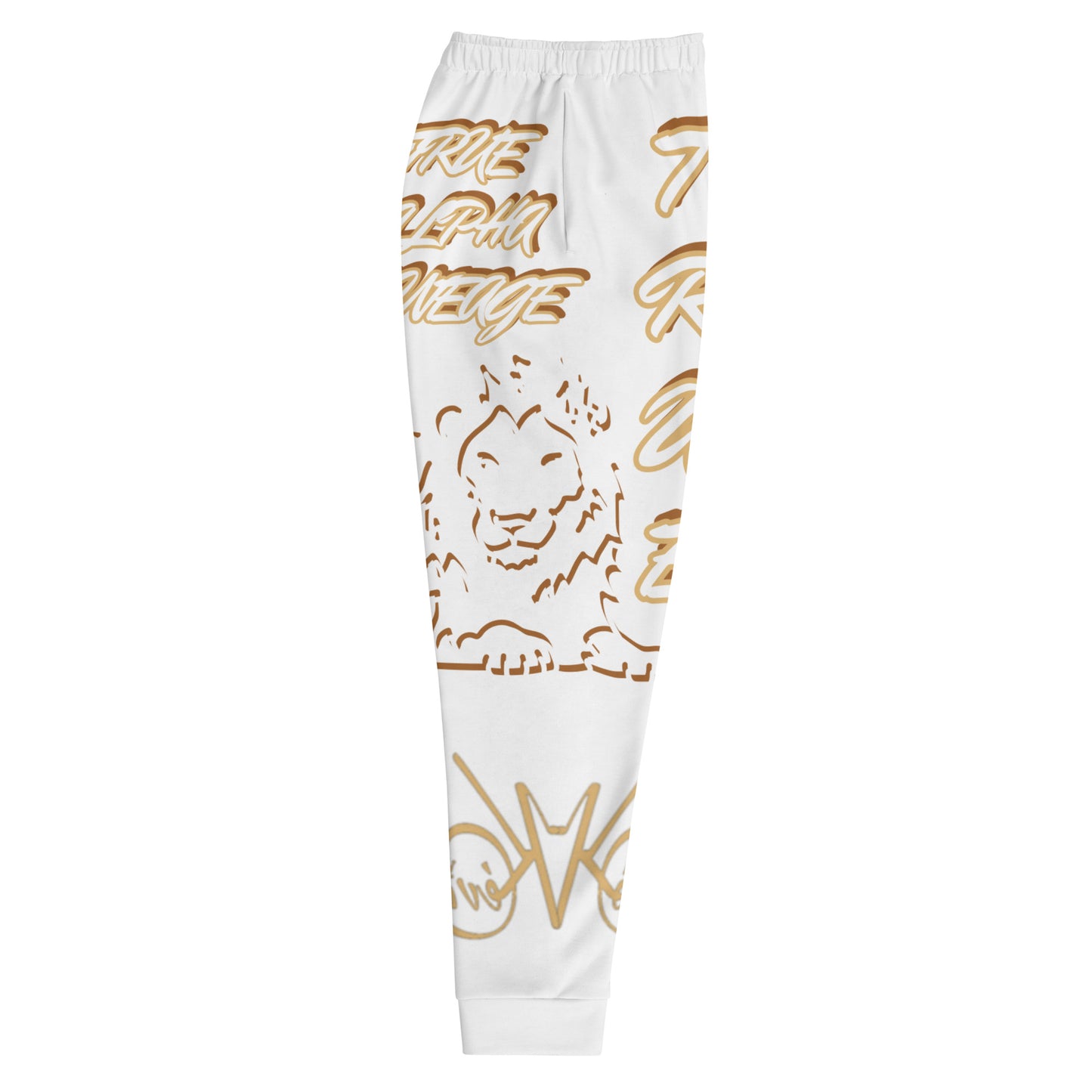 3TG True Alpha (White Gold King Lineage Lion Print) Joggers