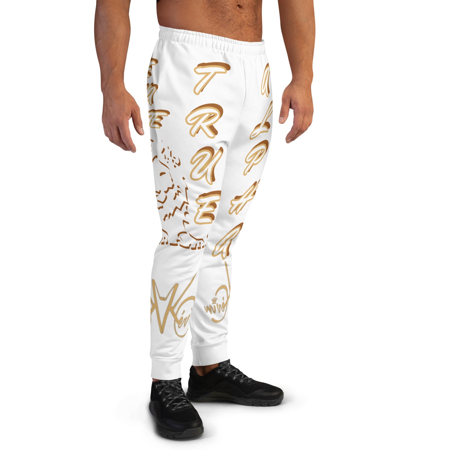 3TG True Alpha (White Gold King Lineage Lion Print) Joggers