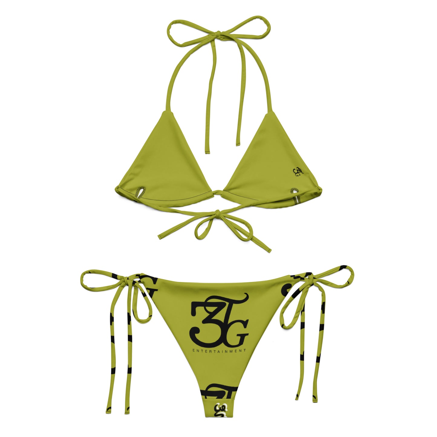 3TG True Pretty Girl (Green & Black) String Bikini