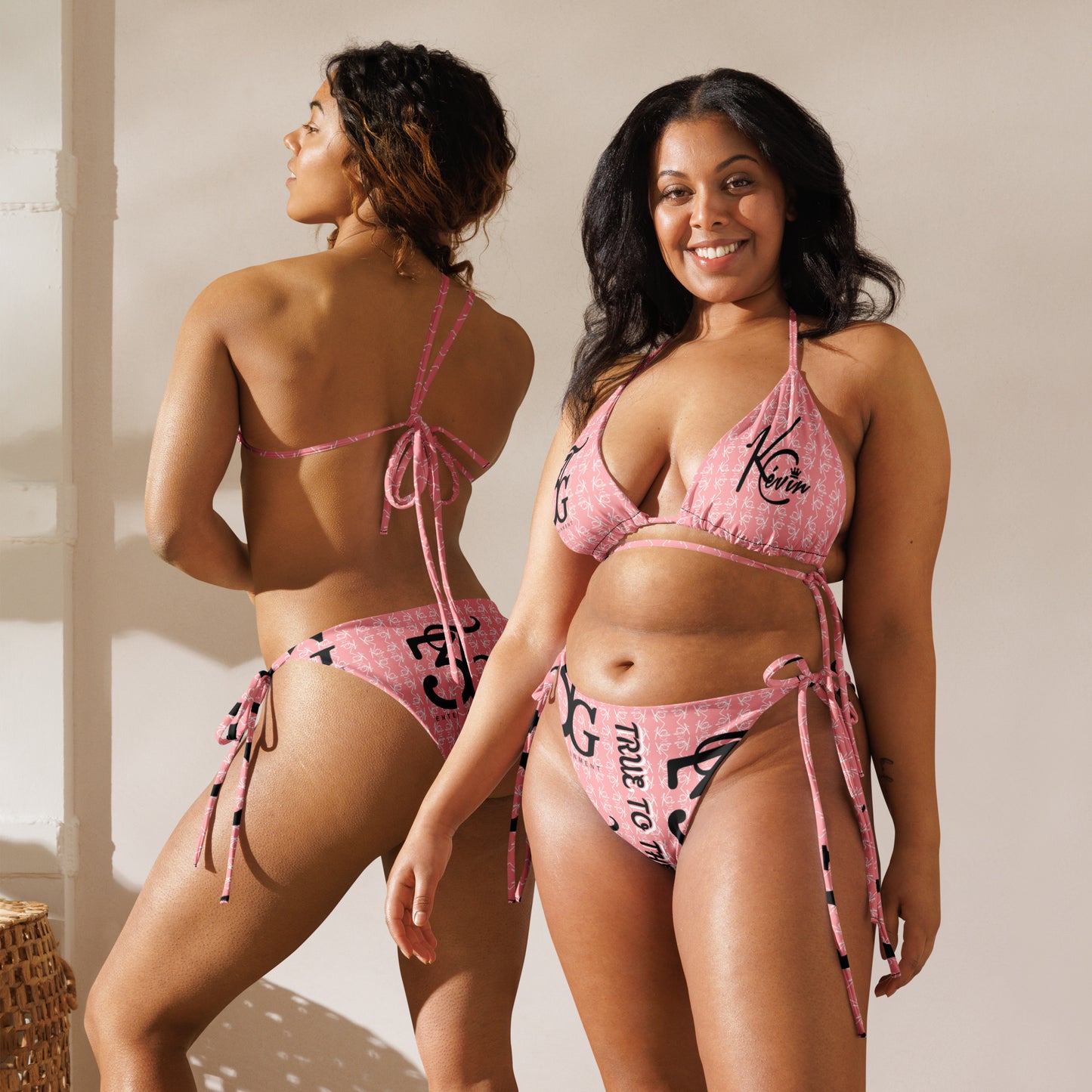 3TG True Pretty Girl (Pink & Black) String Bikini