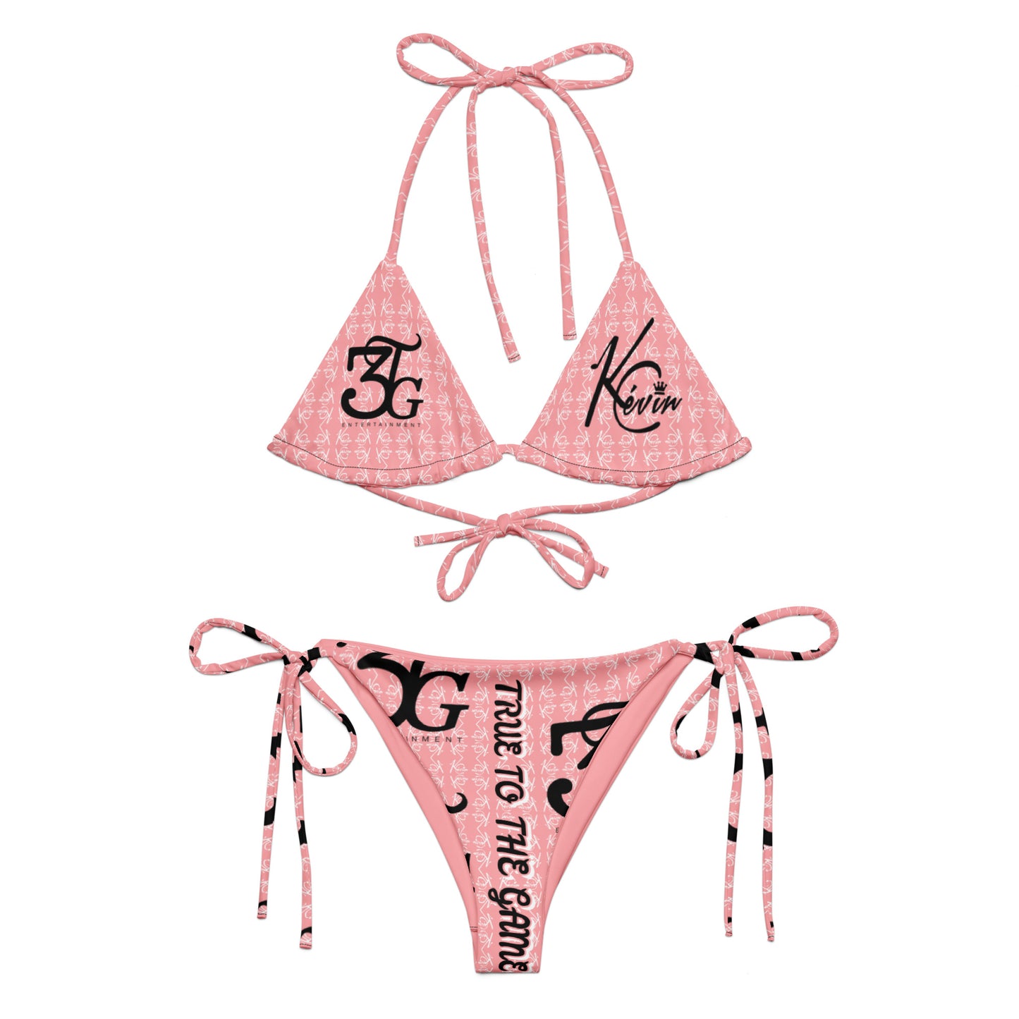 3TG True Pretty Girl (Pink & Black) String Bikini