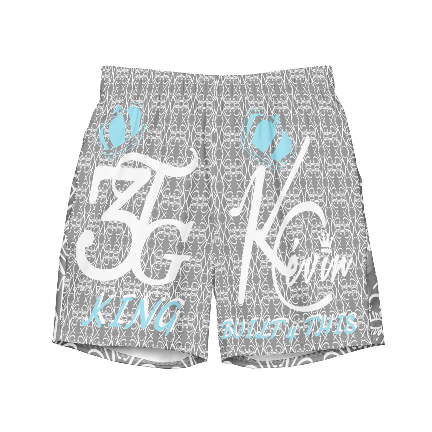 3TG King Built Men's swim trunks (Grey Cloud Edition)