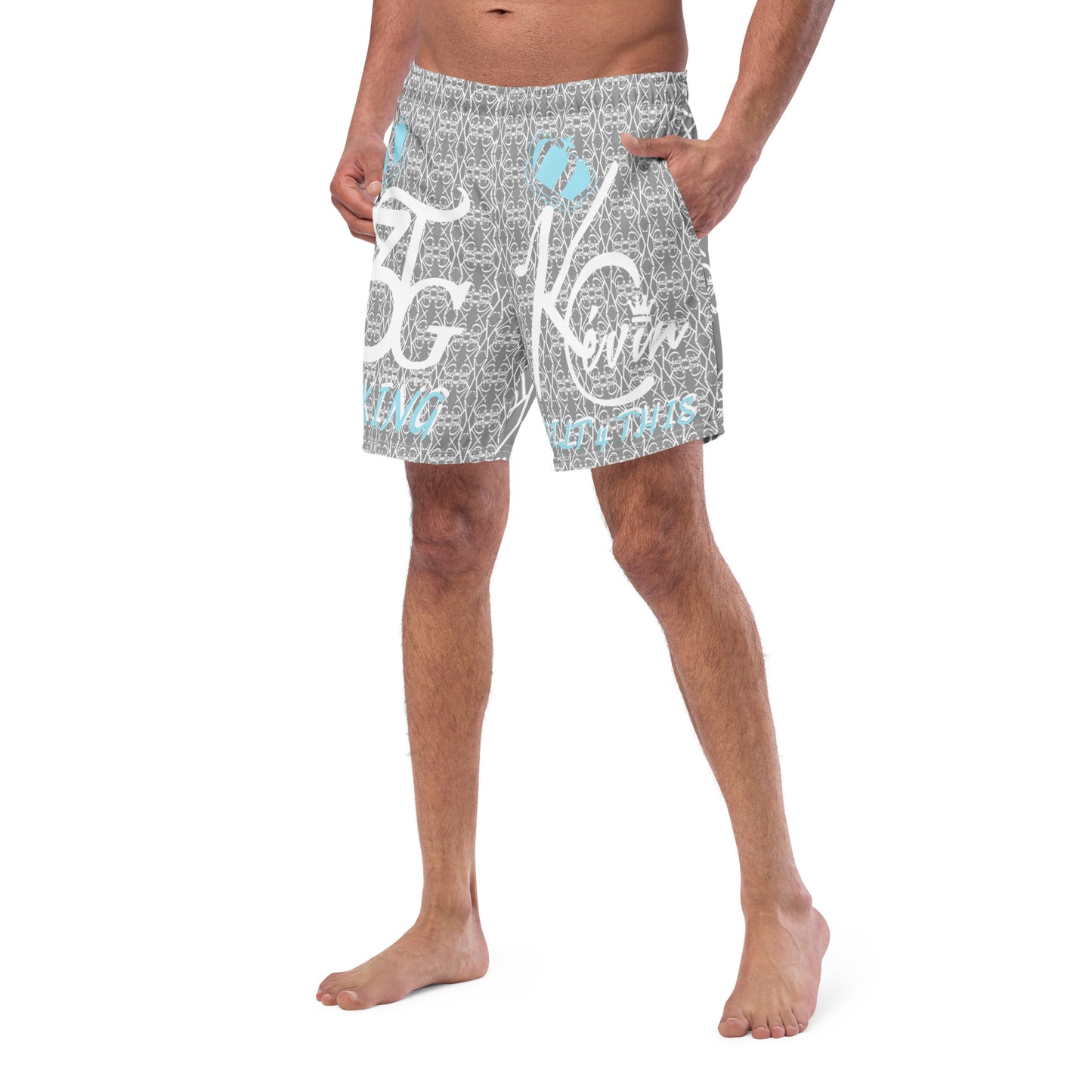 3TG King Built Men's swim trunks (Grey Cloud Edition)