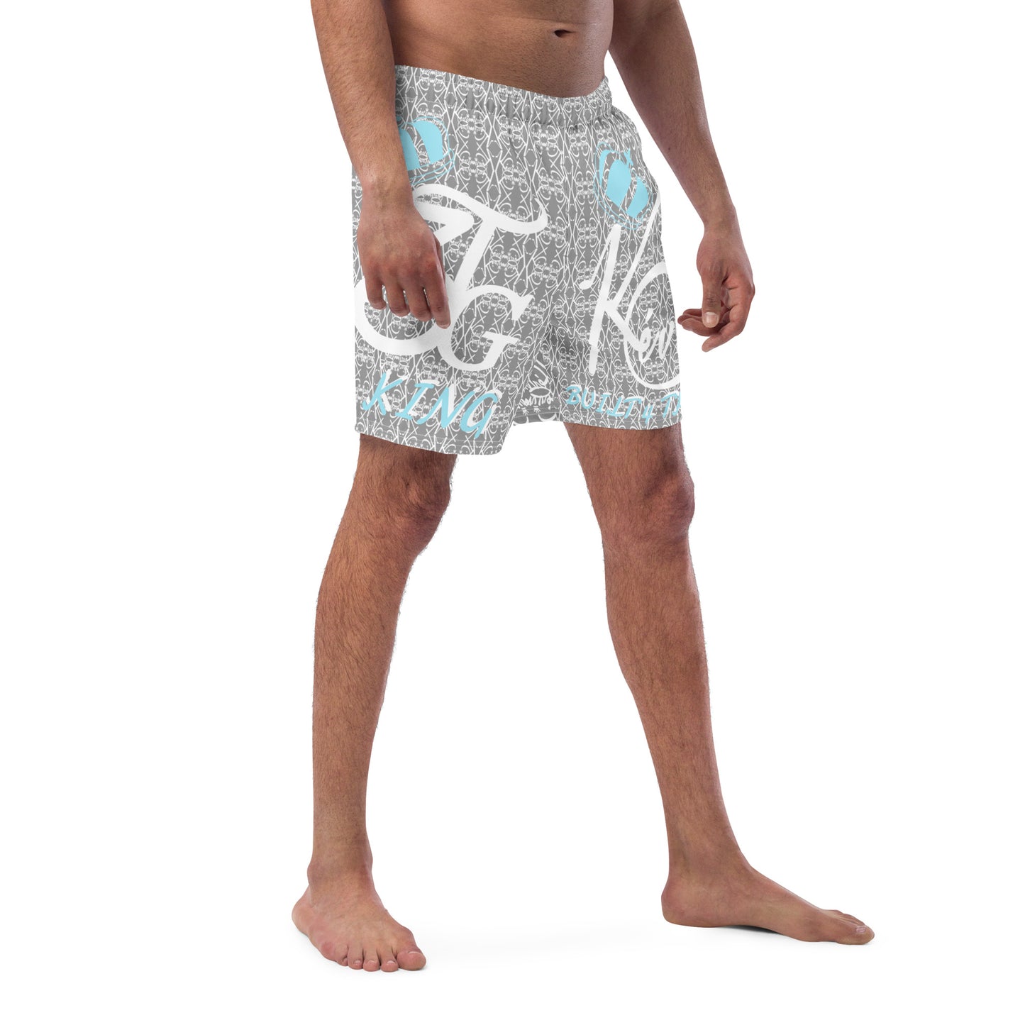 3TG King Built Men's swim trunks (Grey Cloud Edition)