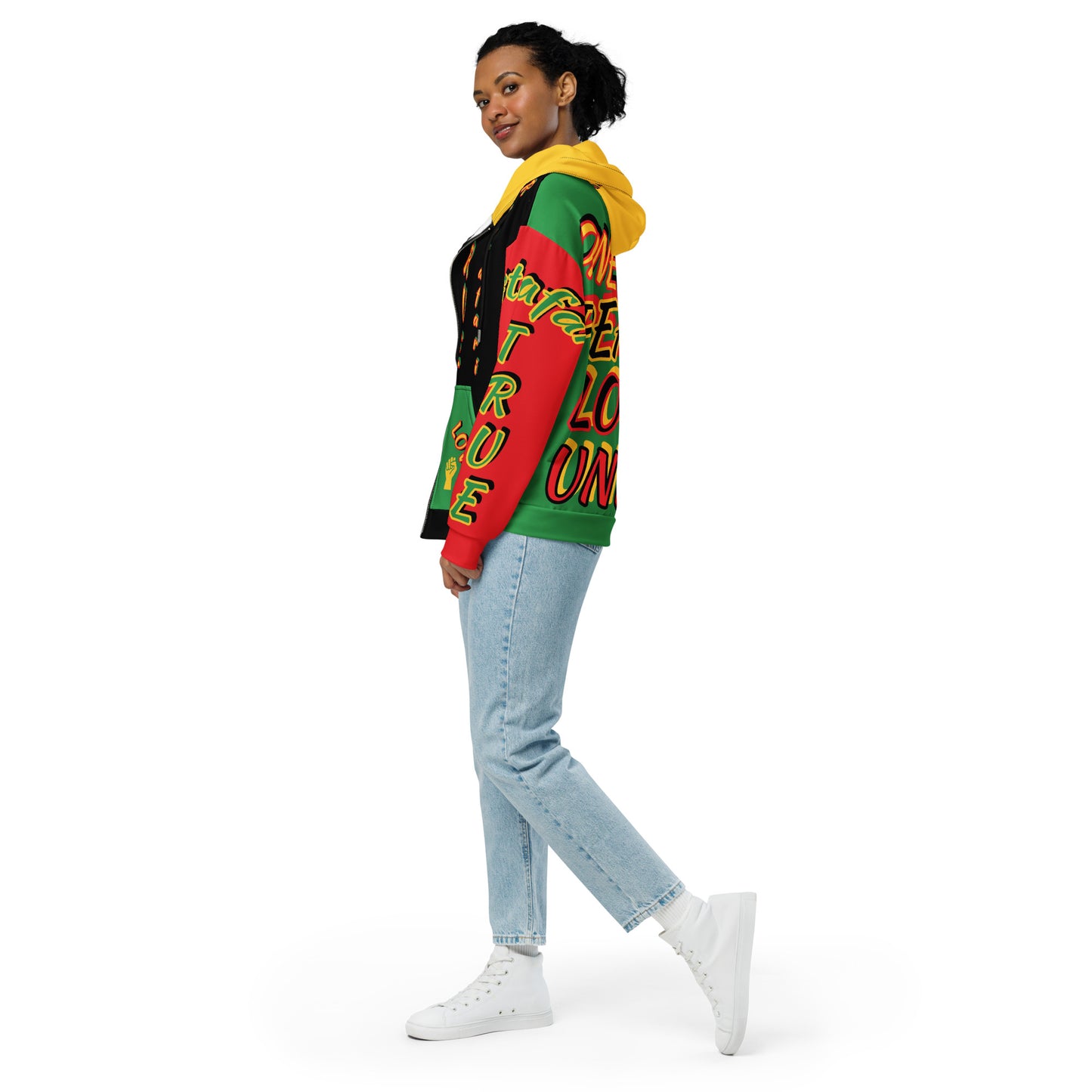 3TG True Rastafari Unisex zip-up hoodie