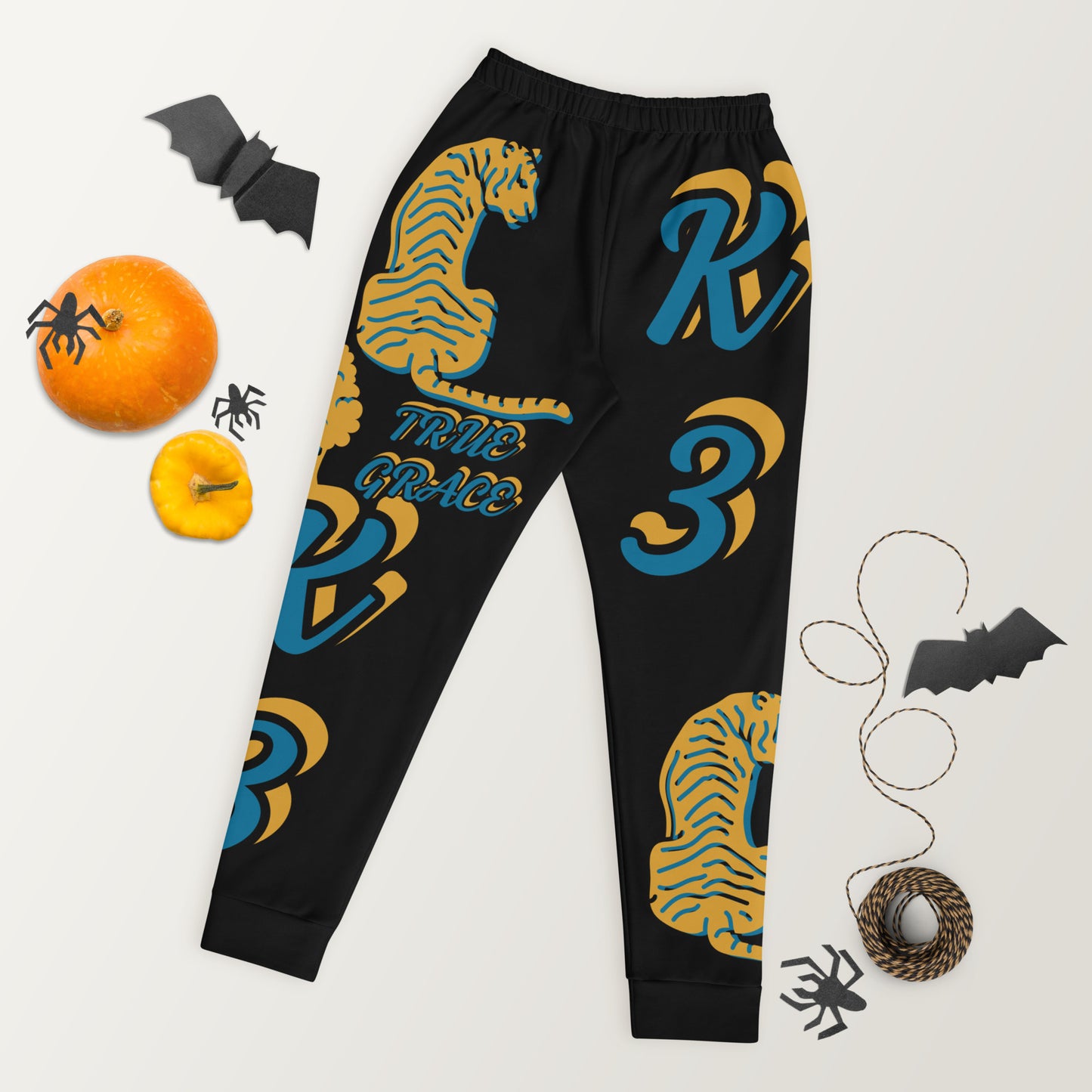 3TG True Grace (Jungle Halloween Blues Tiger Print) Joggers