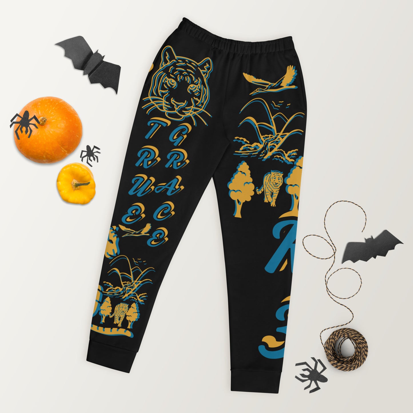 3TG True Grace (Jungle Halloween Blues Tiger Print) Joggers