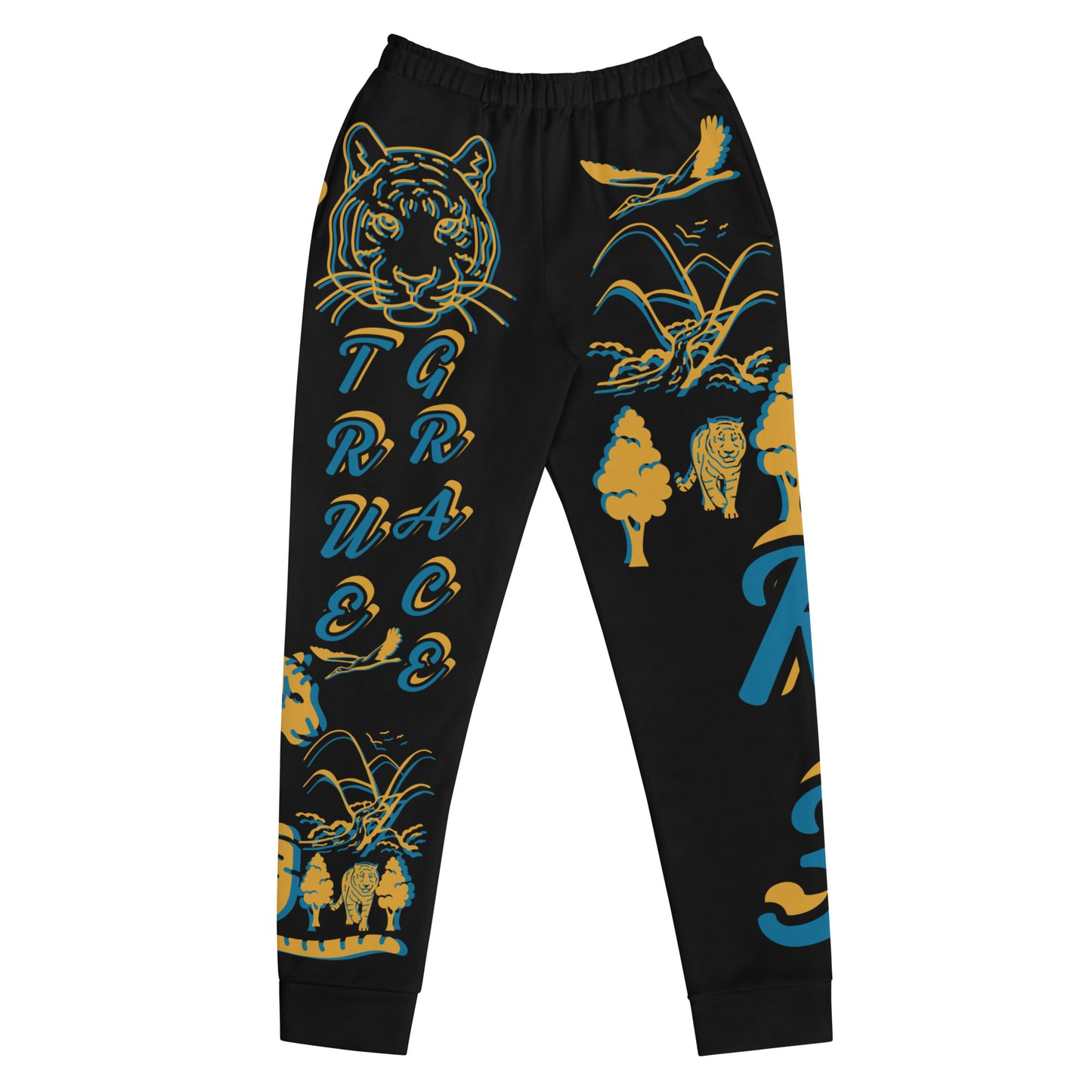 3TG True Grace (Jungle Halloween Blues Tiger Print) Joggers