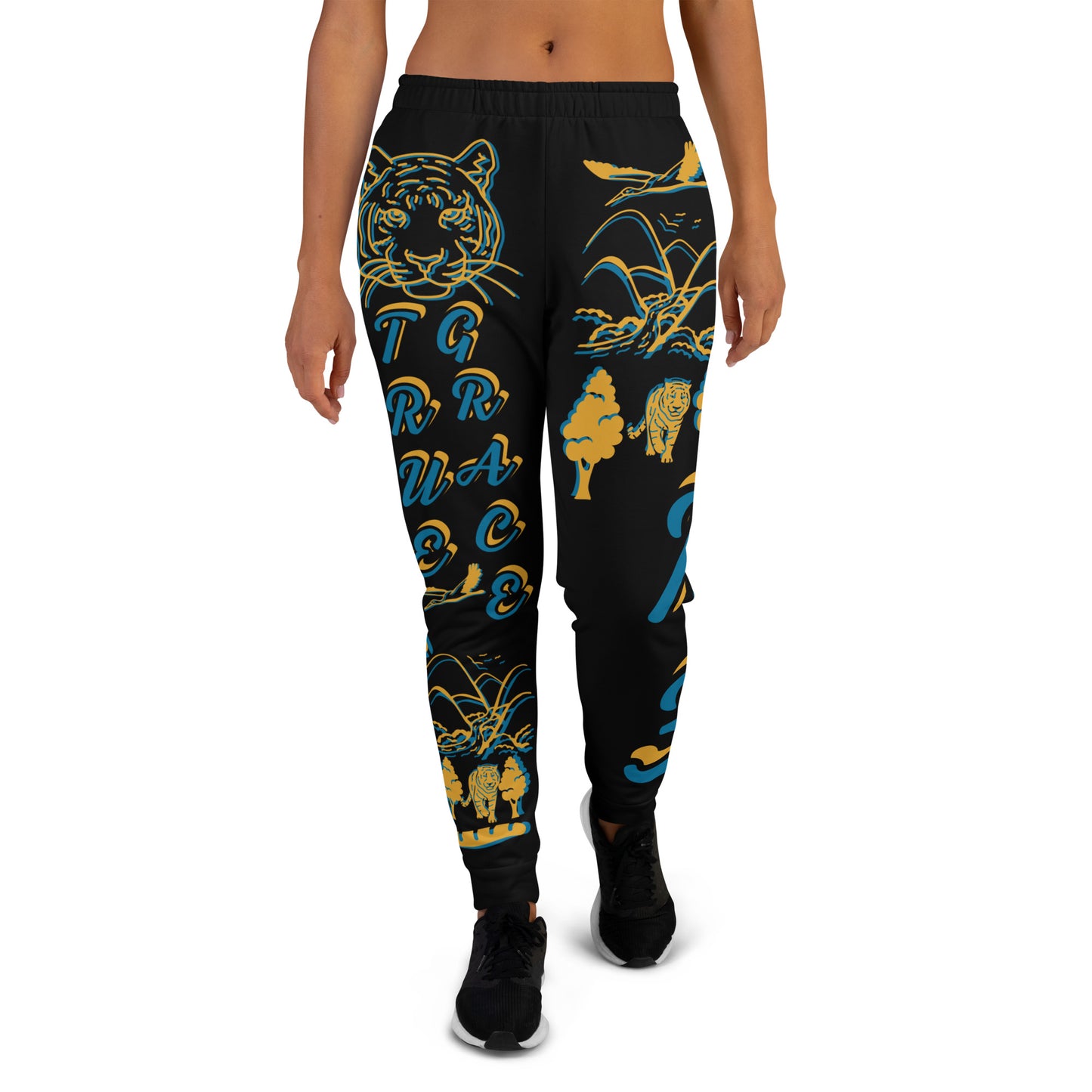 3TG True Grace (Jungle Halloween Blues Tiger Print) Joggers