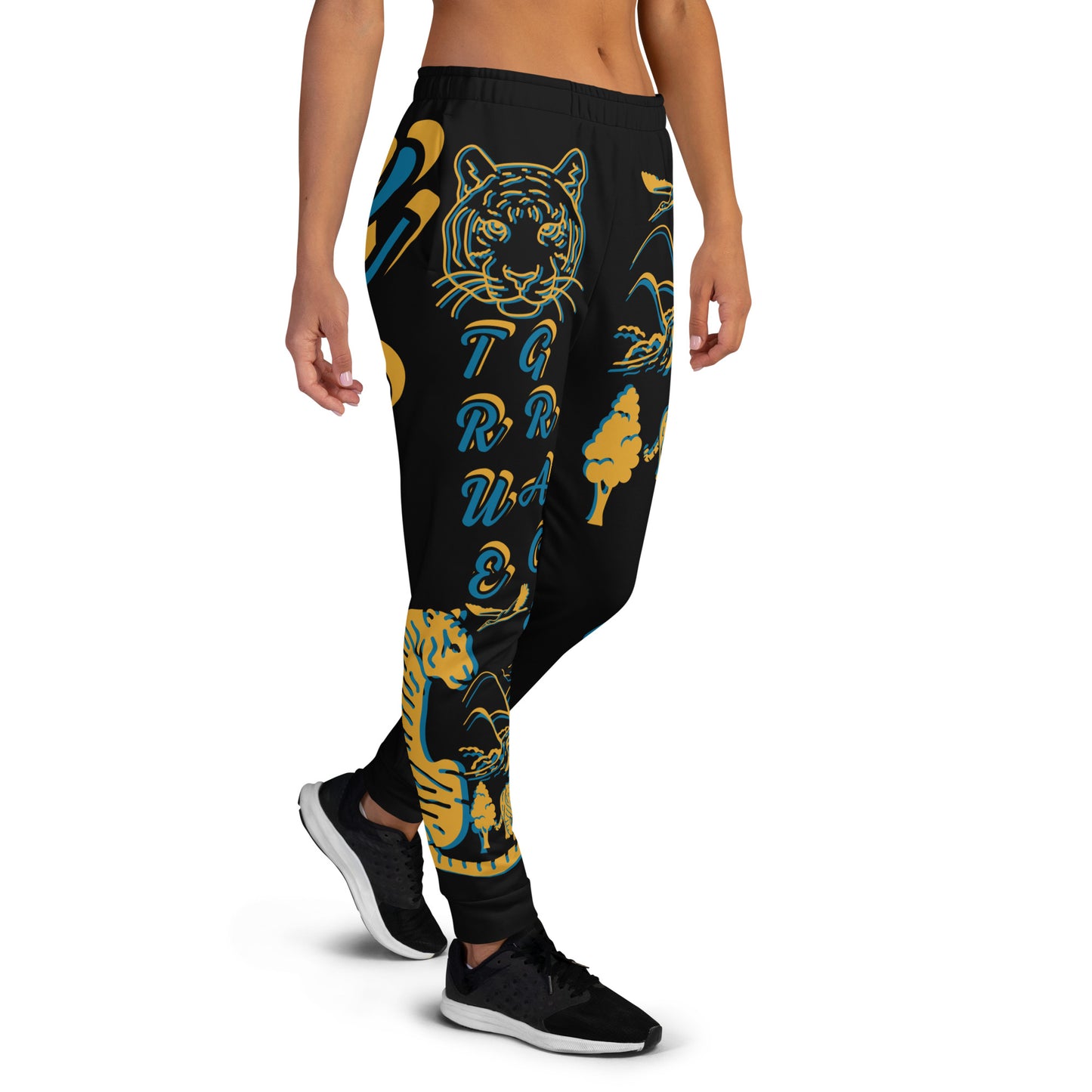 3TG True Grace (Jungle Halloween Blues Tiger Print) Joggers