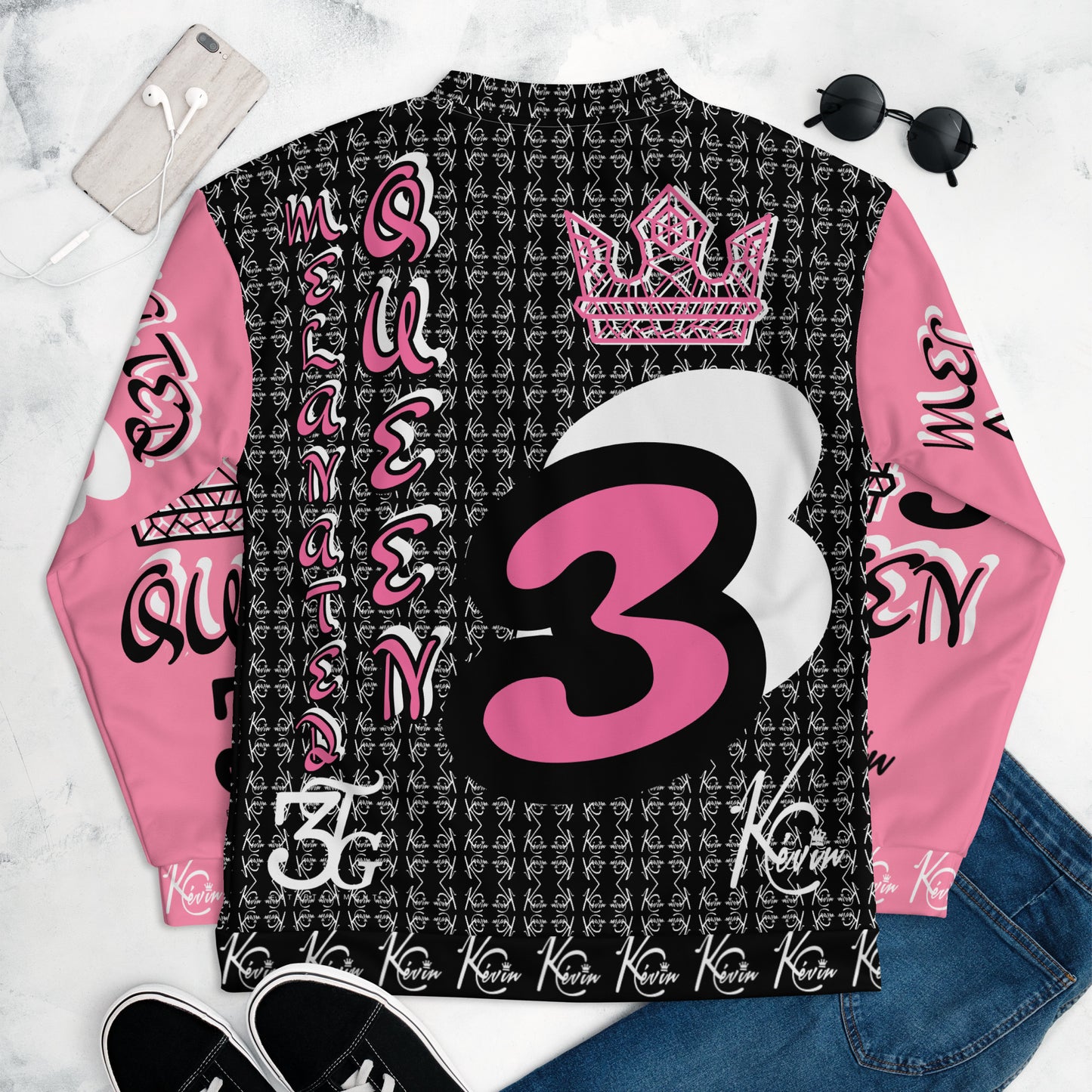 3TG True Melanated Queen Women's Bomber Jacket (Special Edition)