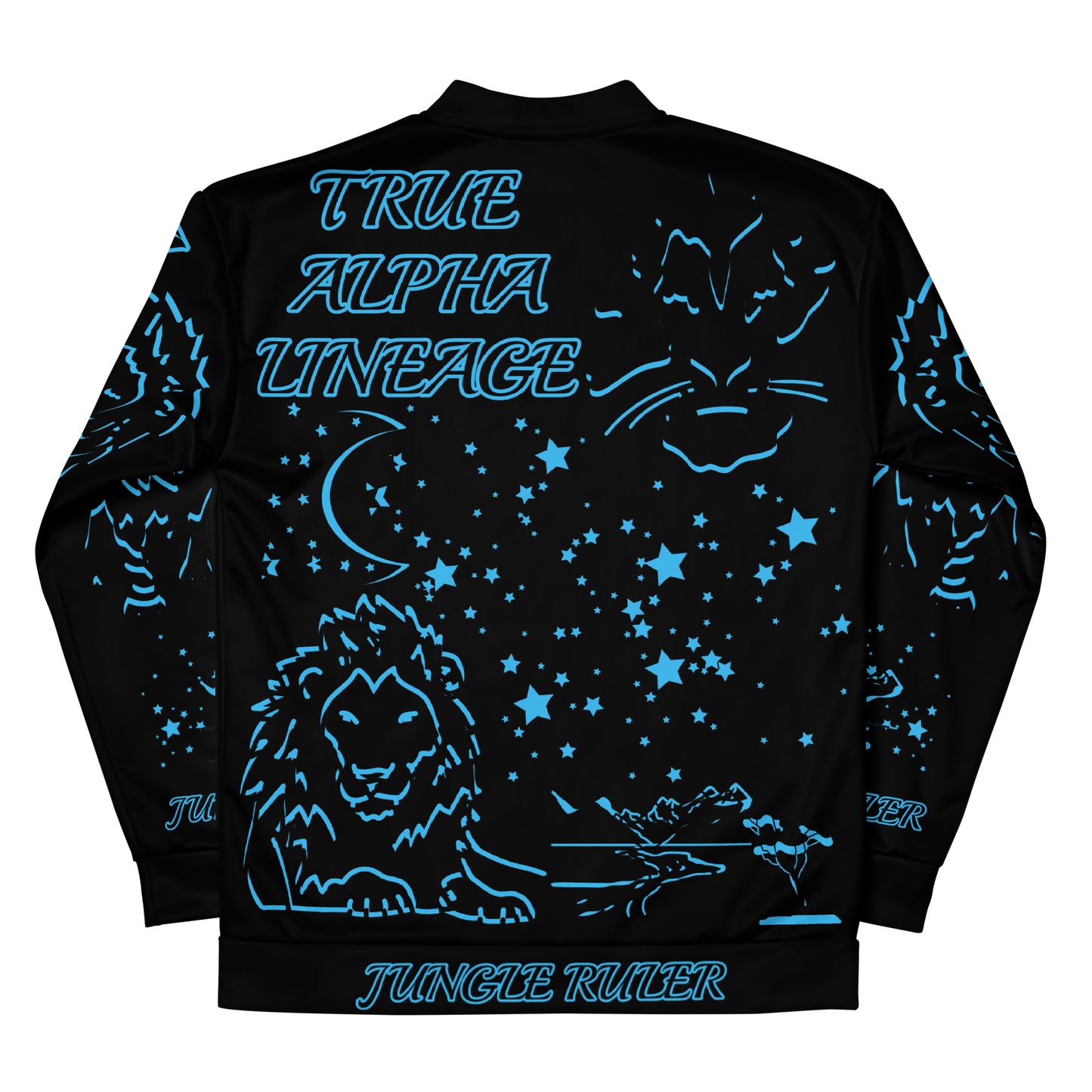 3TG True Alpha (Dark King Lineage Lion Print) Bomber Jacket