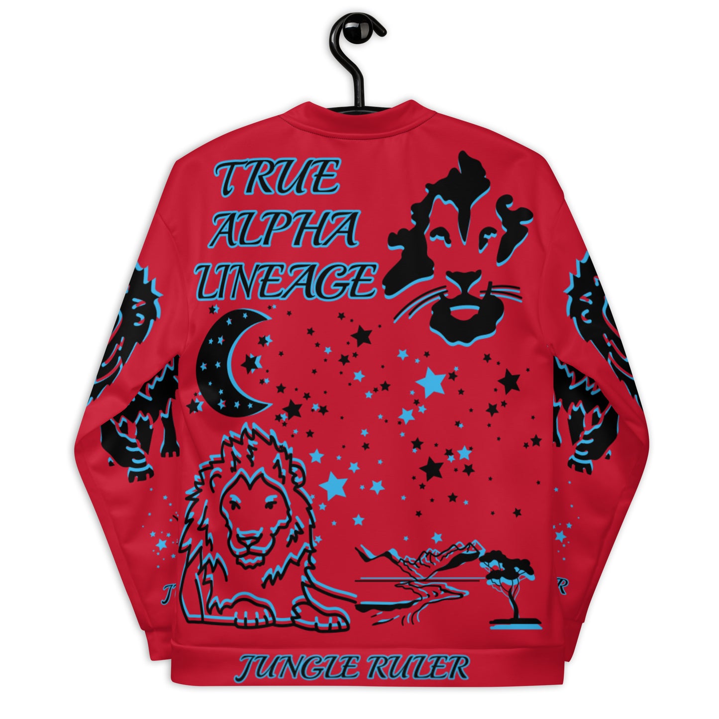 3TG True Alpha (Fire Realm Dark King Lineage Lion Print) Bomber Jacket