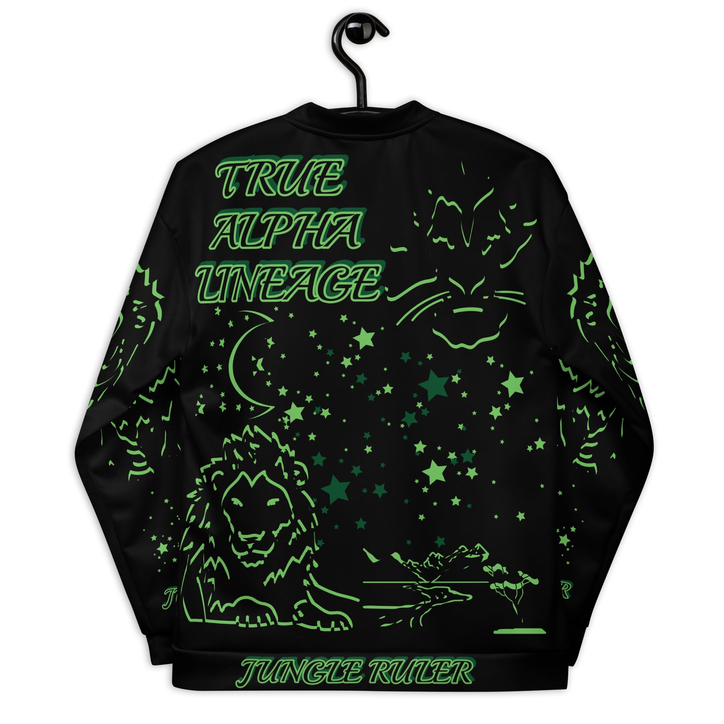 3TG True Alpha (Forrest Realm Dark King Lineage Lion Print) Bomber Jacket