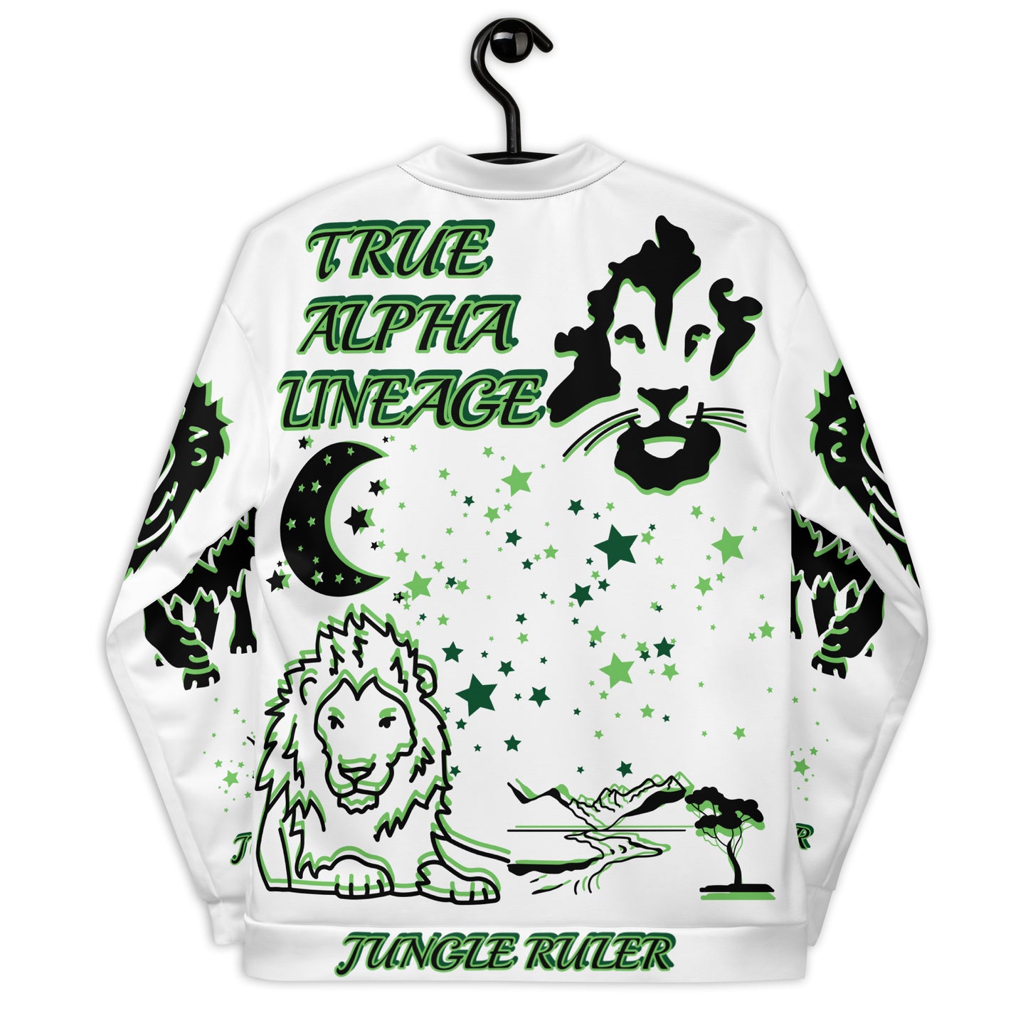 3TG True Alpha (Forrest Realm Light King Lineage Lion Print) Bomber Jacket