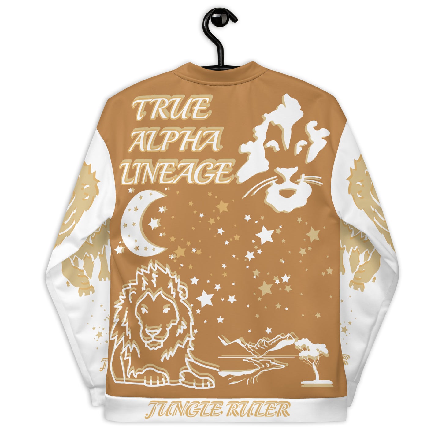 3TG True Alpha (Peanut Butter Cream King Lineage Lion Print) Bomber Jacket