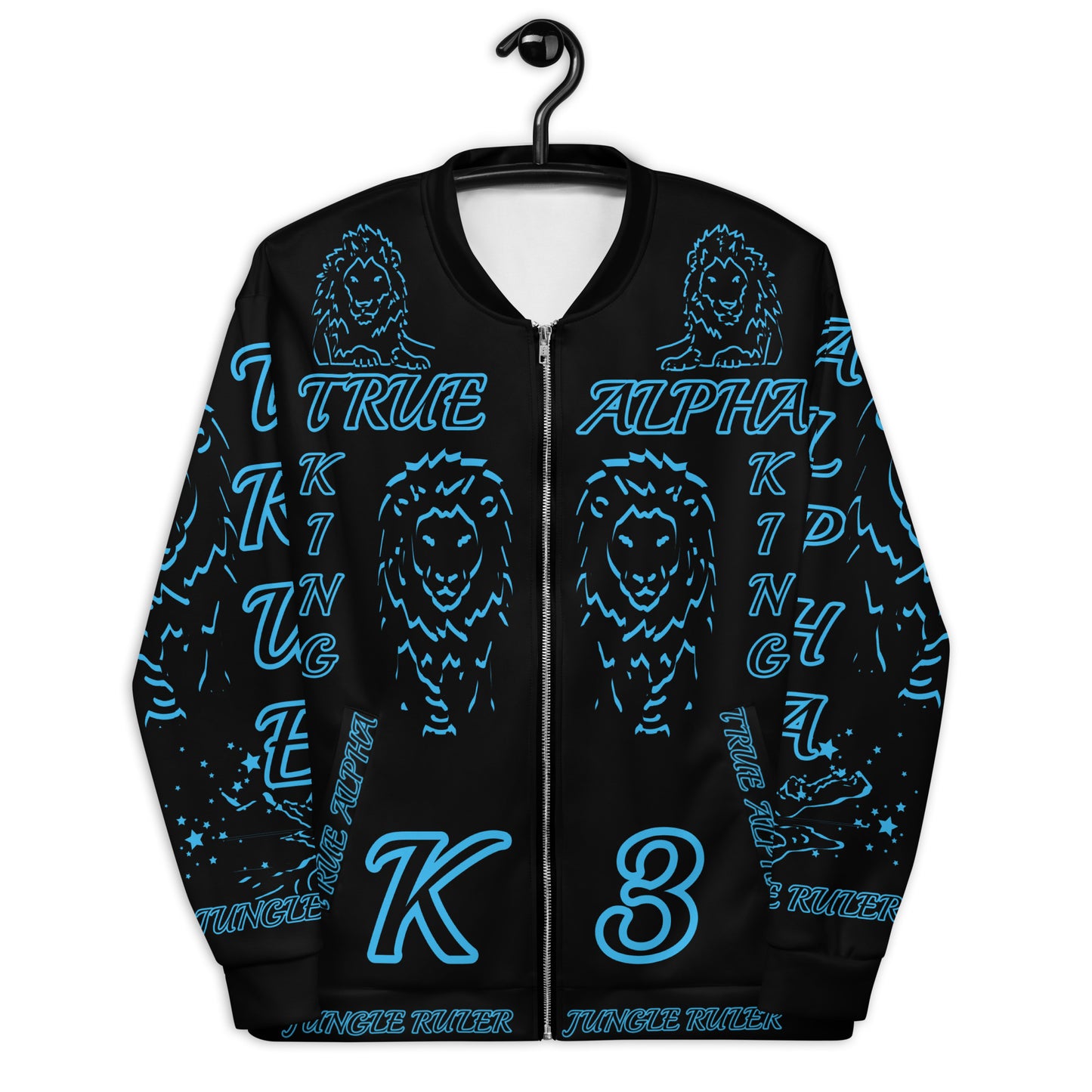 3TG True Alpha (Dark King Lineage Lion Print) Bomber Jacket