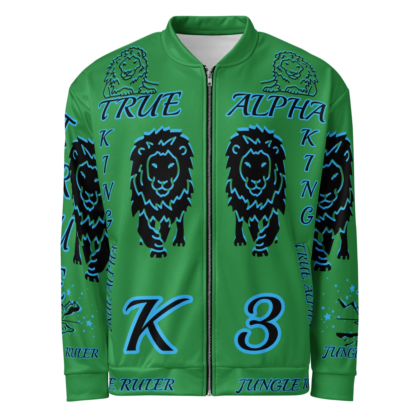 3TG True Alpha (1970 Atlanta Hawks Edition King Lineage Lion Print) Bomber Jacket