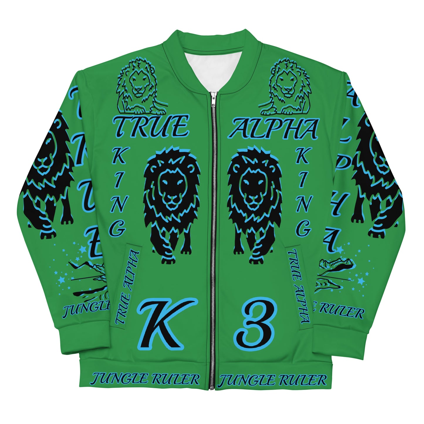 3TG True Alpha (1970 Atlanta Hawks Edition King Lineage Lion Print) Bomber Jacket