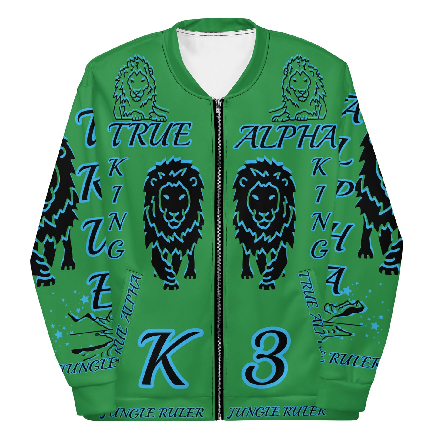 3TG True Alpha (1970 Atlanta Hawks Edition King Lineage Lion Print) Bomber Jacket