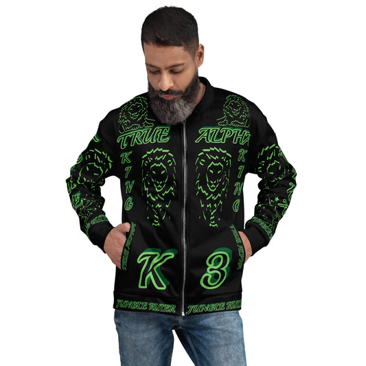 3TG True Alpha (Forrest Realm Dark King Lineage Lion Print) Bomber Jacket