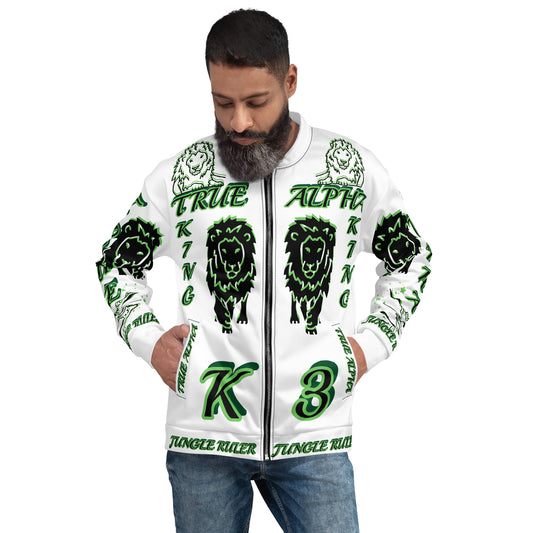 3TG True Alpha (Forrest Realm Light King Lineage Lion Print) Bomber Jacket