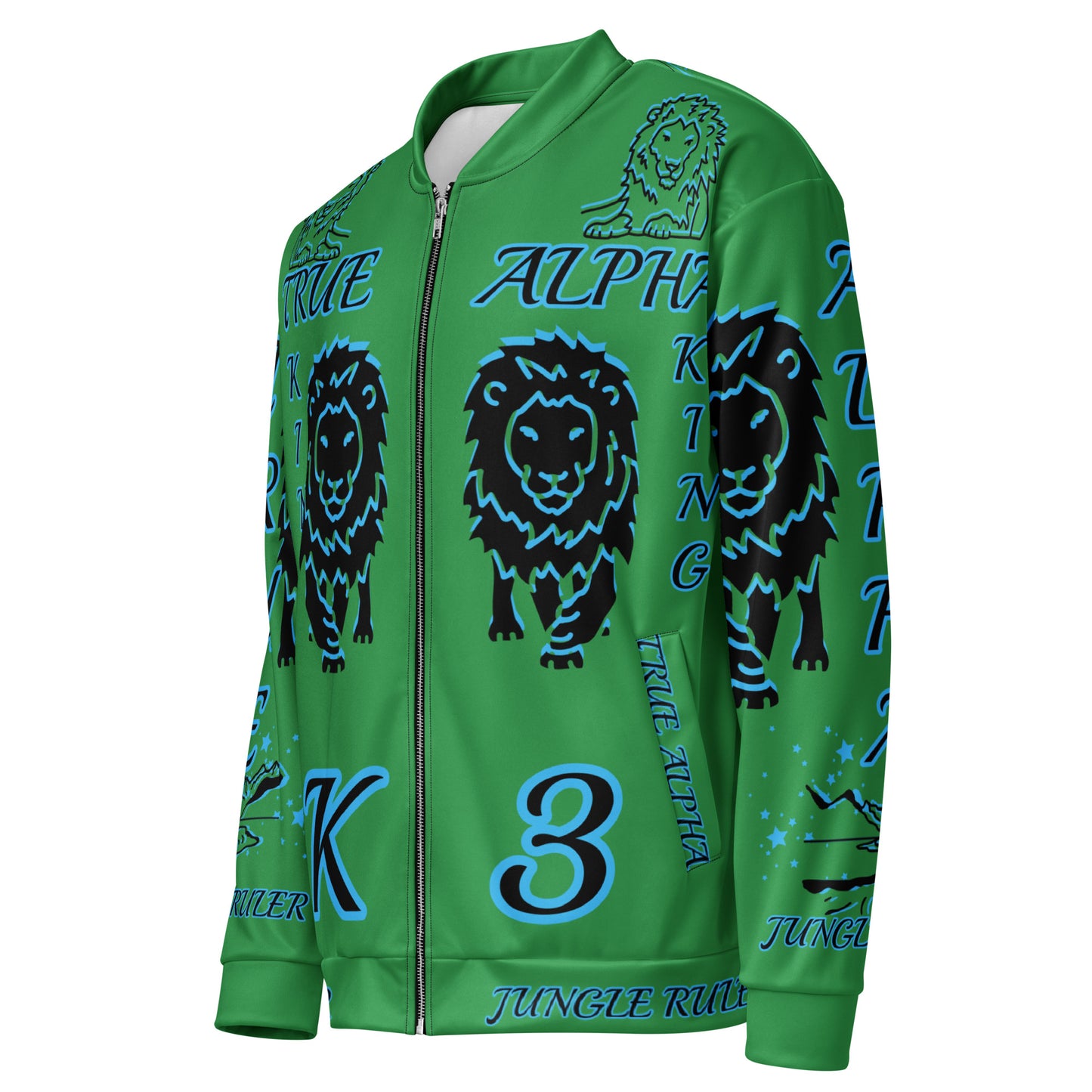 3TG True Alpha (1970 Atlanta Hawks Edition King Lineage Lion Print) Bomber Jacket