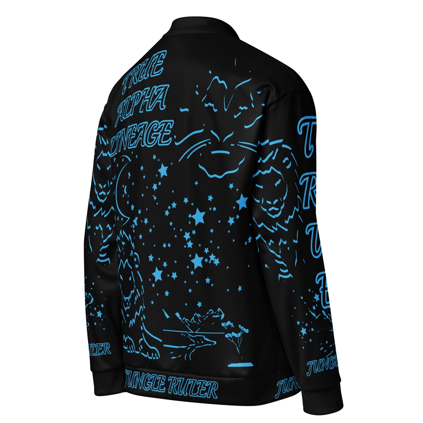 3TG True Alpha (Dark King Lineage Lion Print) Bomber Jacket