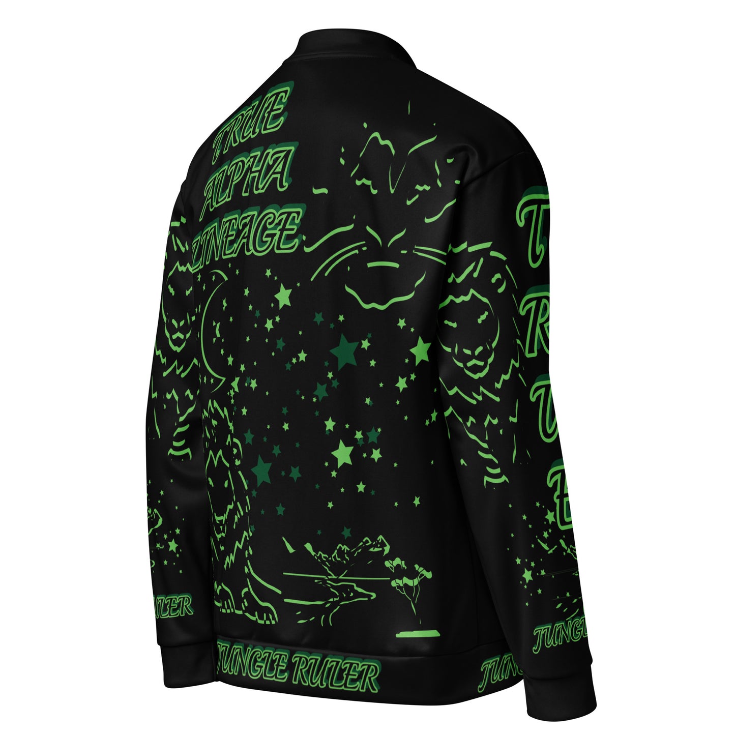 3TG True Alpha (Forrest Realm Dark King Lineage Lion Print) Bomber Jacket