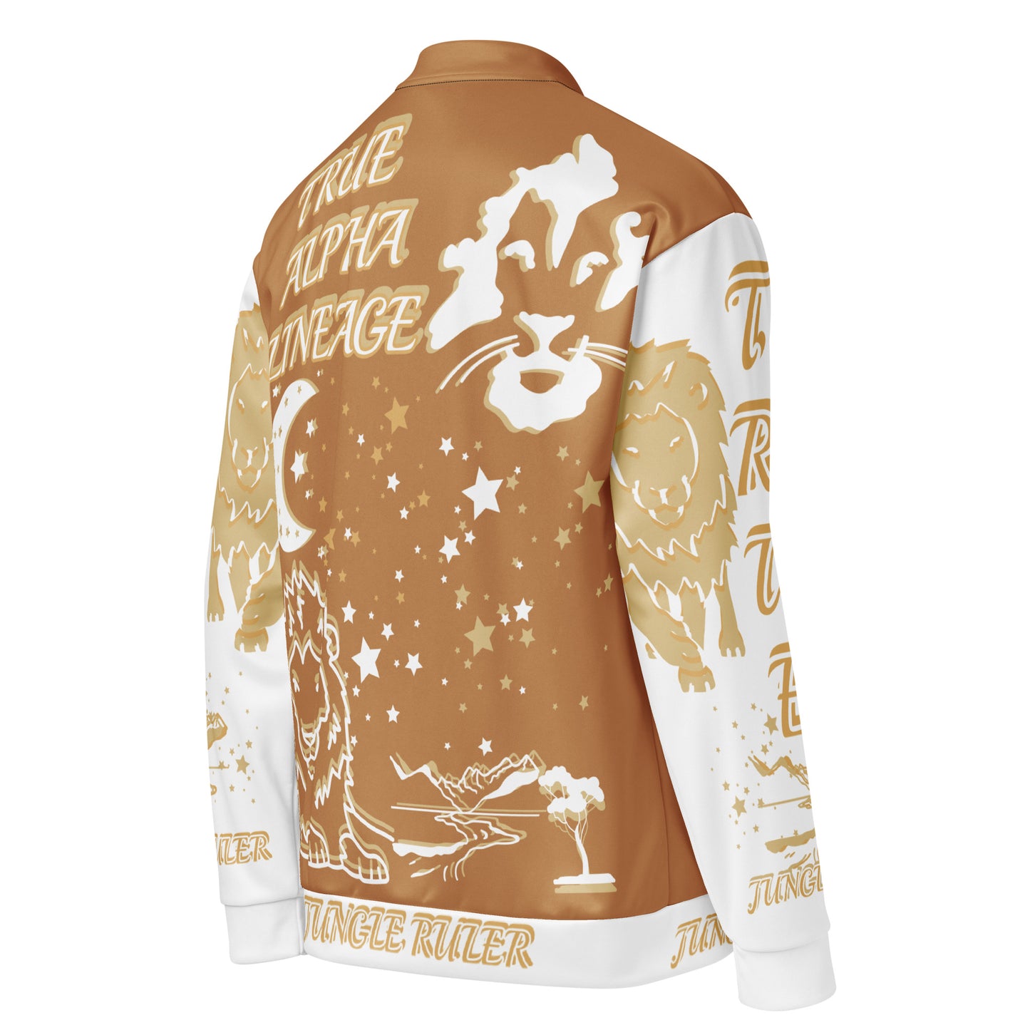 3TG True Alpha (Peanut Butter Cream King Lineage Lion Print) Bomber Jacket