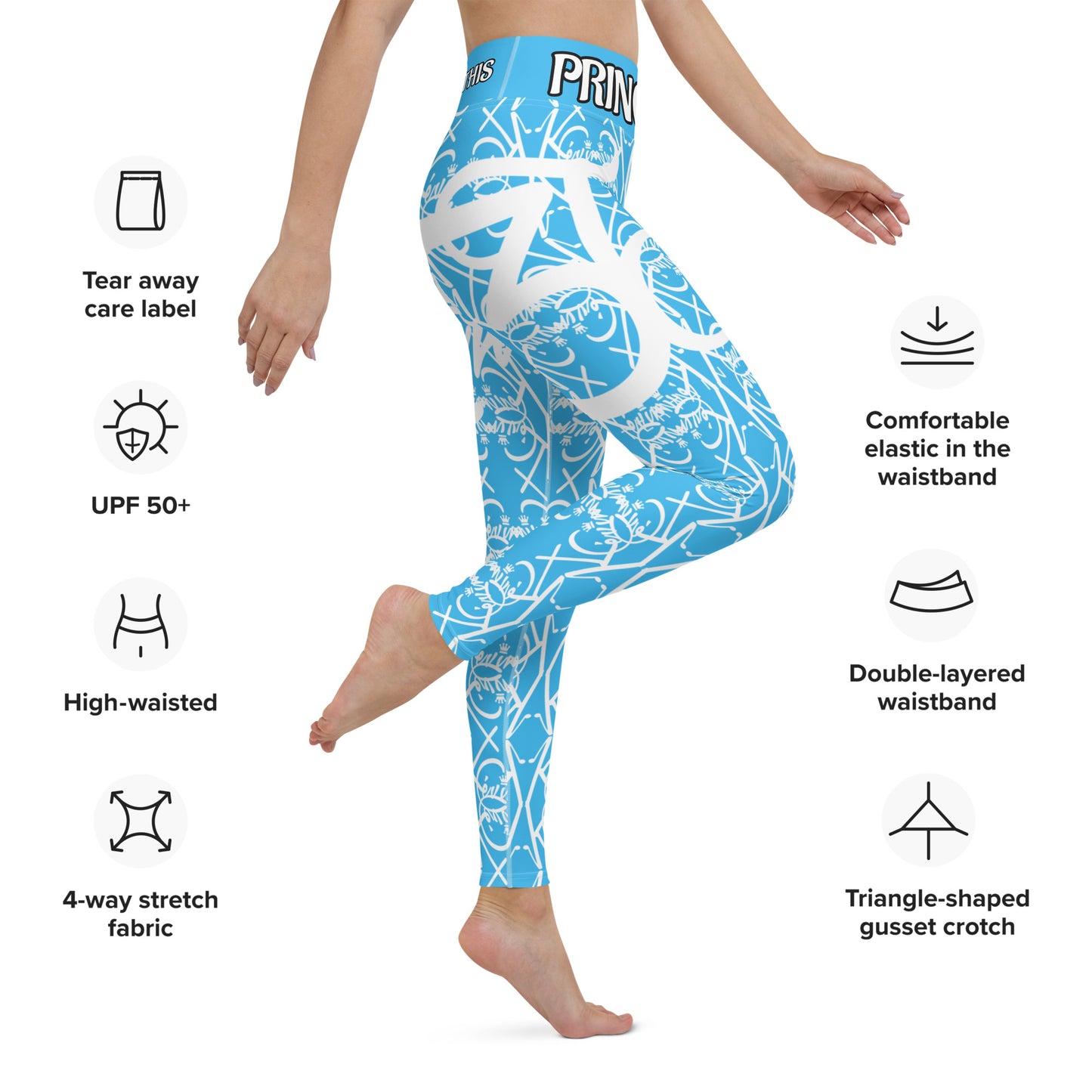 3TG True Lady (Baby Blue Beauty Edition) Yoga Leggings