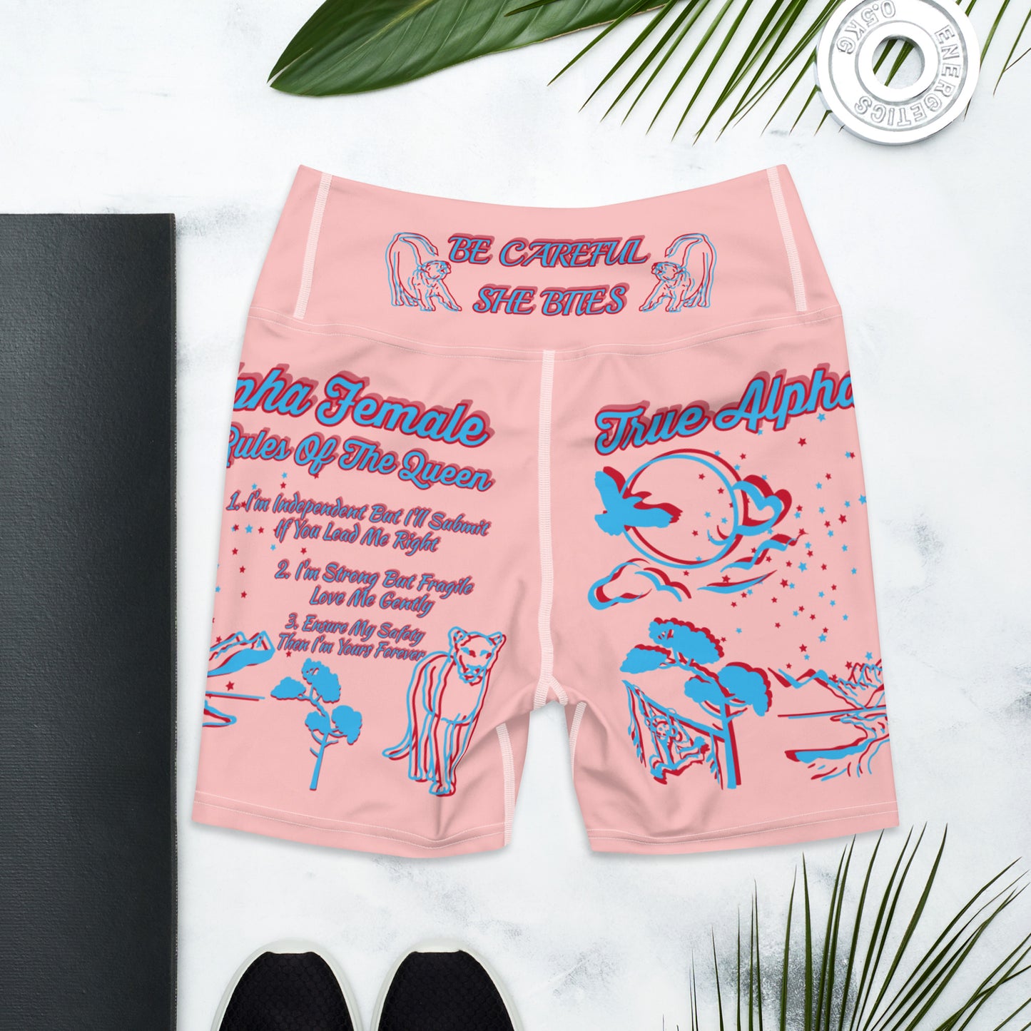 3TG True Alpha Female (Dreamy Peach Pie Haze Lioness Edition) Yoga Shorts