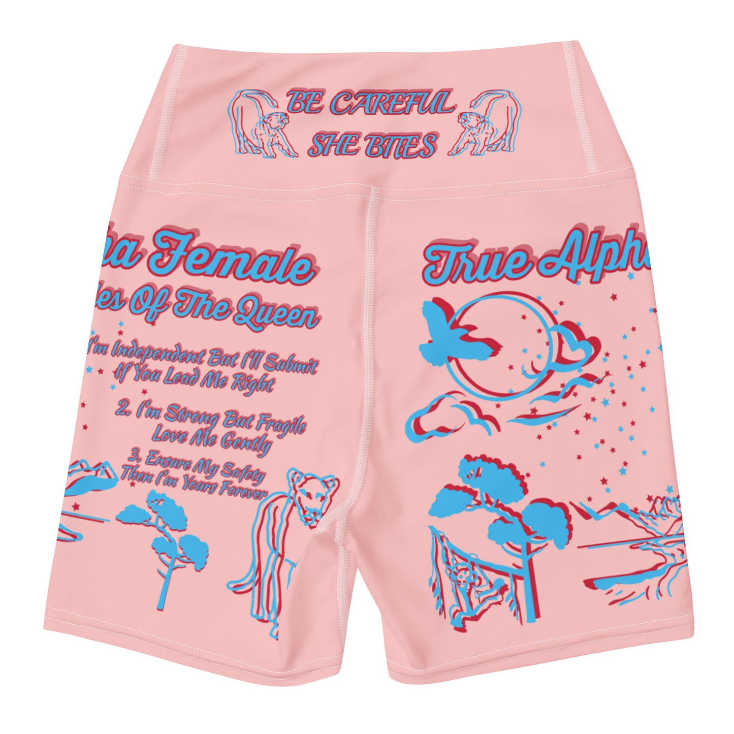 3TG True Alpha Female (Dreamy Peach Pie Haze Lioness Edition) Yoga Shorts