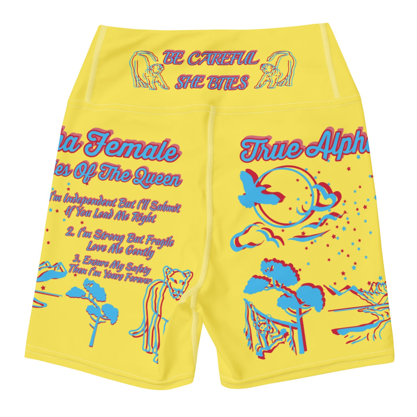 3TG True Alpha Female (Dreamy Lemon Drop Haze Lioness Edition) Yoga Shorts