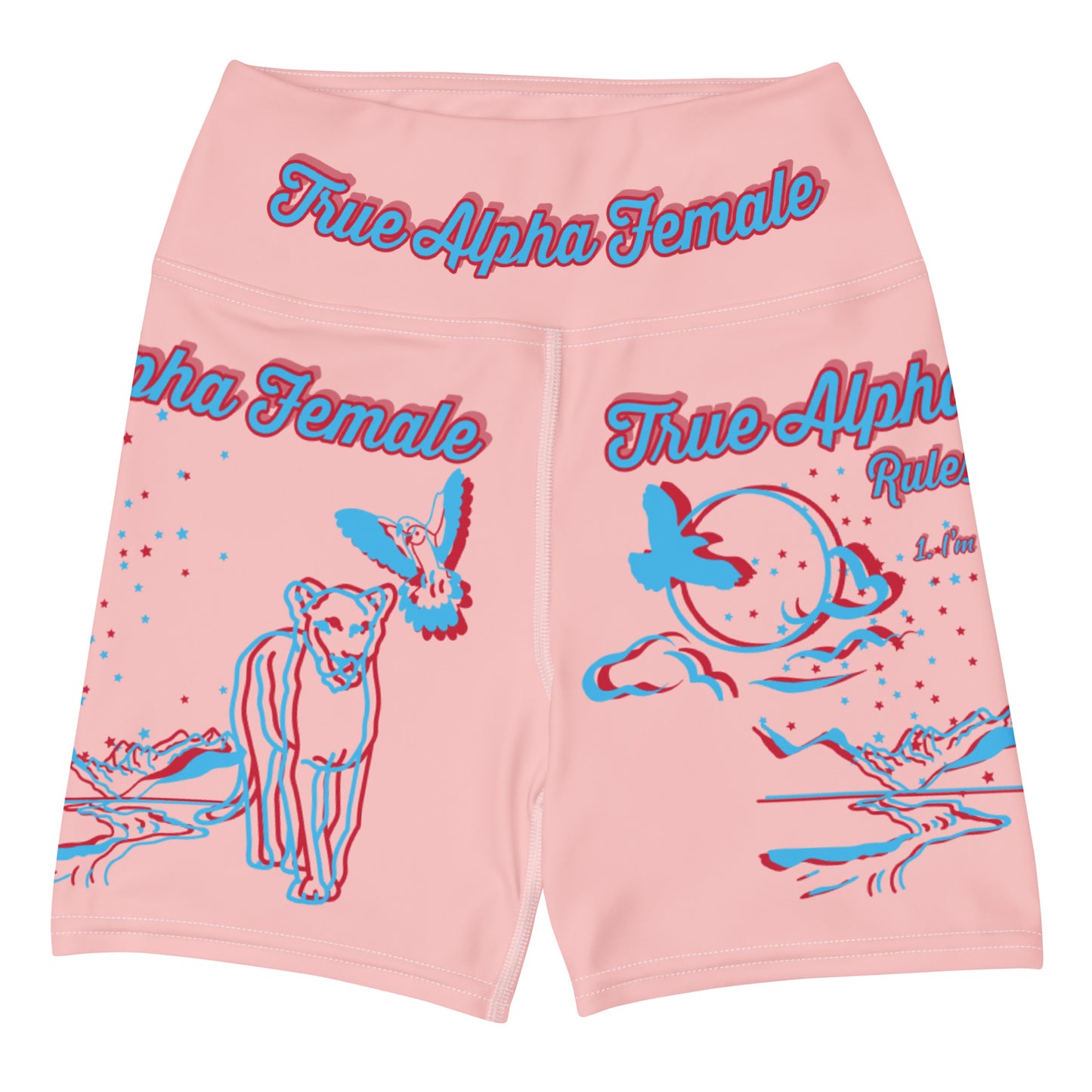 3TG True Alpha Female (Dreamy Peach Pie Haze Lioness Edition) Yoga Shorts