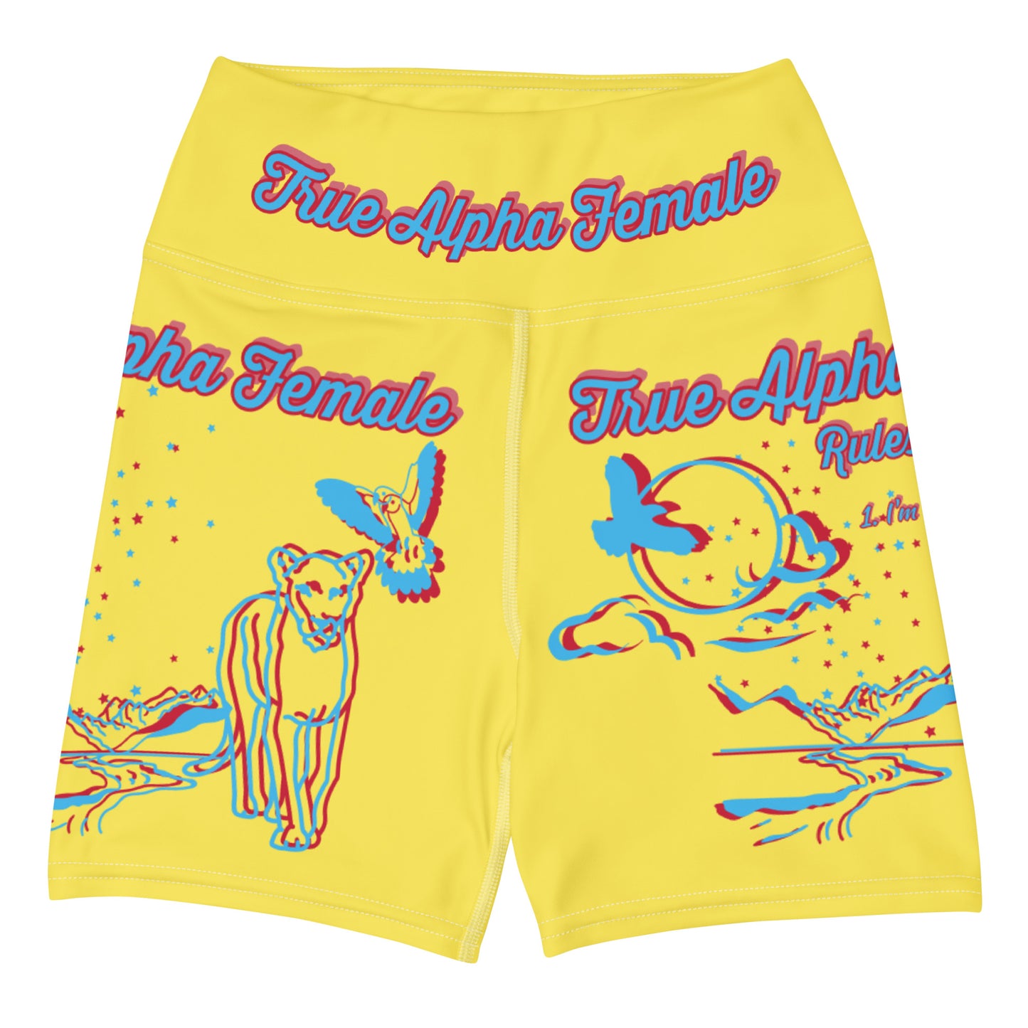 3TG True Alpha Female (Dreamy Lemon Drop Haze Lioness Edition) Yoga Shorts