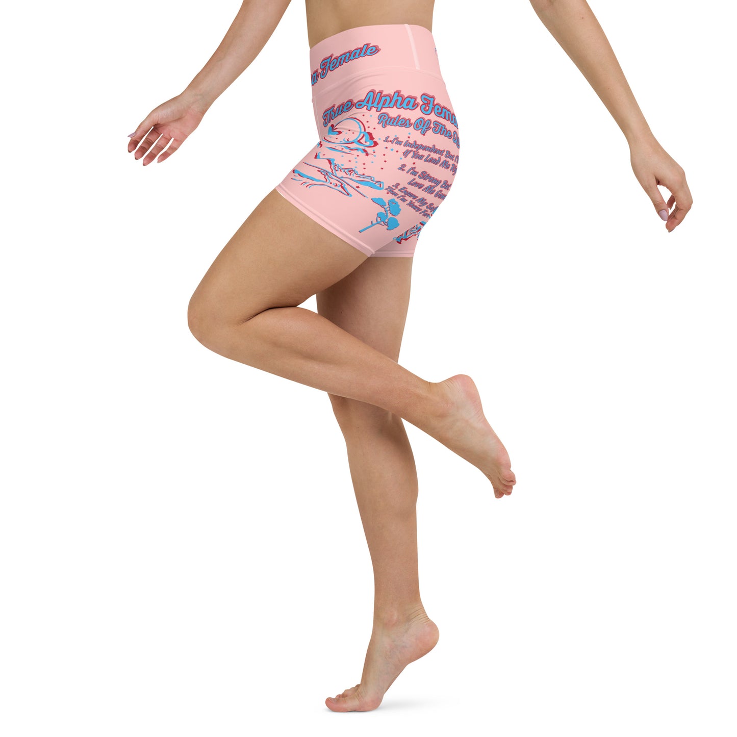 3TG True Alpha Female (Dreamy Peach Pie Haze Lioness Edition) Yoga Shorts