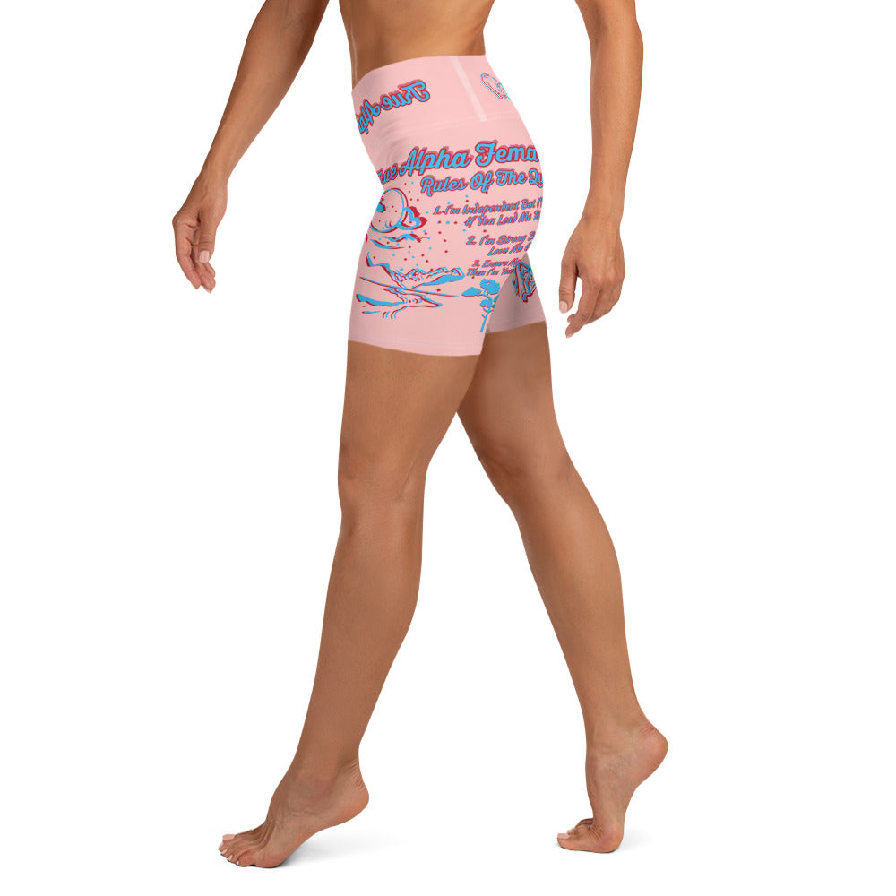 3TG True Alpha Female (Dreamy Peach Pie Haze Lioness Edition) Yoga Shorts