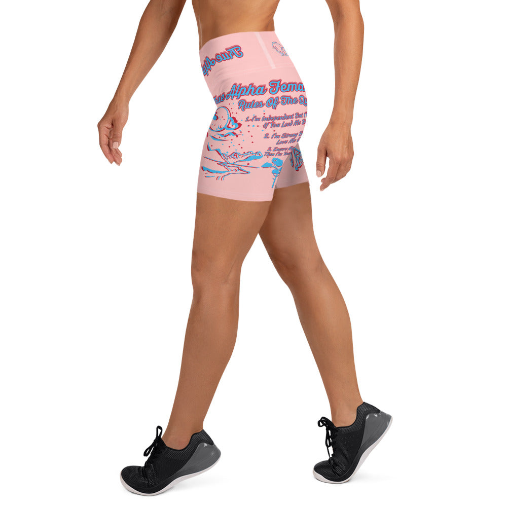 3TG True Alpha Female (Dreamy Peach Pie Haze Lioness Edition) Yoga Shorts