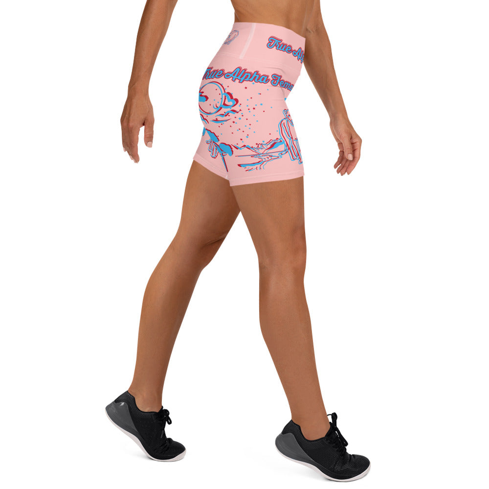 3TG True Alpha Female (Dreamy Peach Pie Haze Lioness Edition) Yoga Shorts