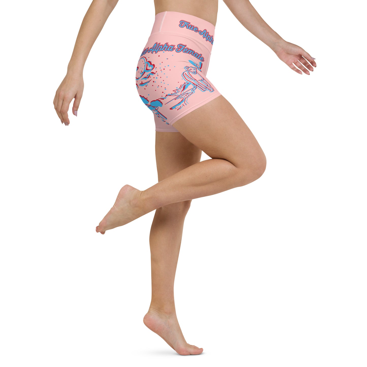 3TG True Alpha Female (Dreamy Peach Pie Haze Lioness Edition) Yoga Shorts