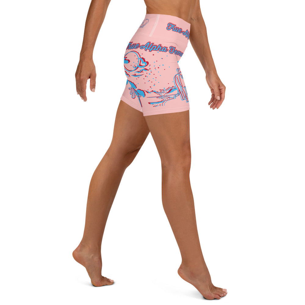 3TG True Alpha Female (Dreamy Peach Pie Haze Lioness Edition) Yoga Shorts