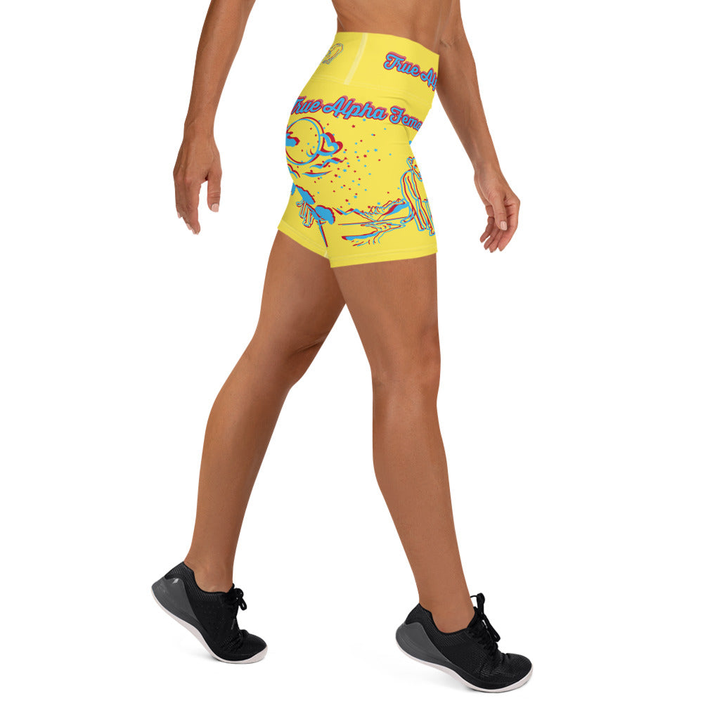 3TG True Alpha Female (Dreamy Lemon Drop Haze Lioness Edition) Yoga Shorts