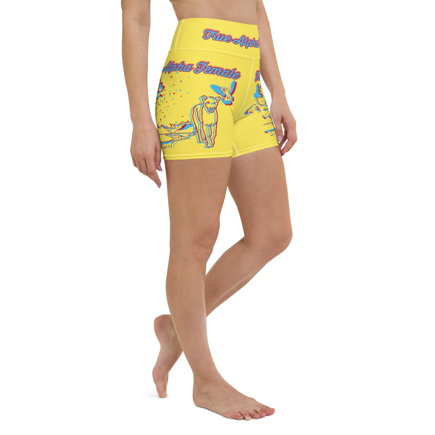 3TG True Alpha Female (Dreamy Lemon Drop Haze Lioness Edition) Yoga Shorts