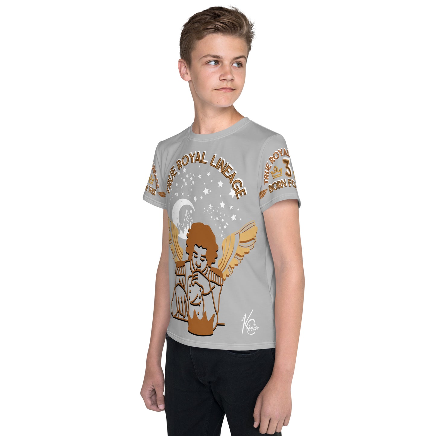 3TG True Royal Lineage (Grey Star Caramel Prince Pre-Teen & Teen Boy) T-Shirt